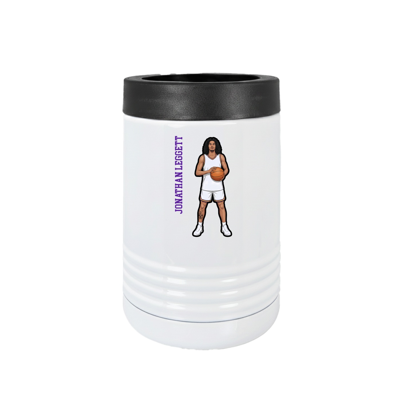 Beverage Holder — Name Vertical in White