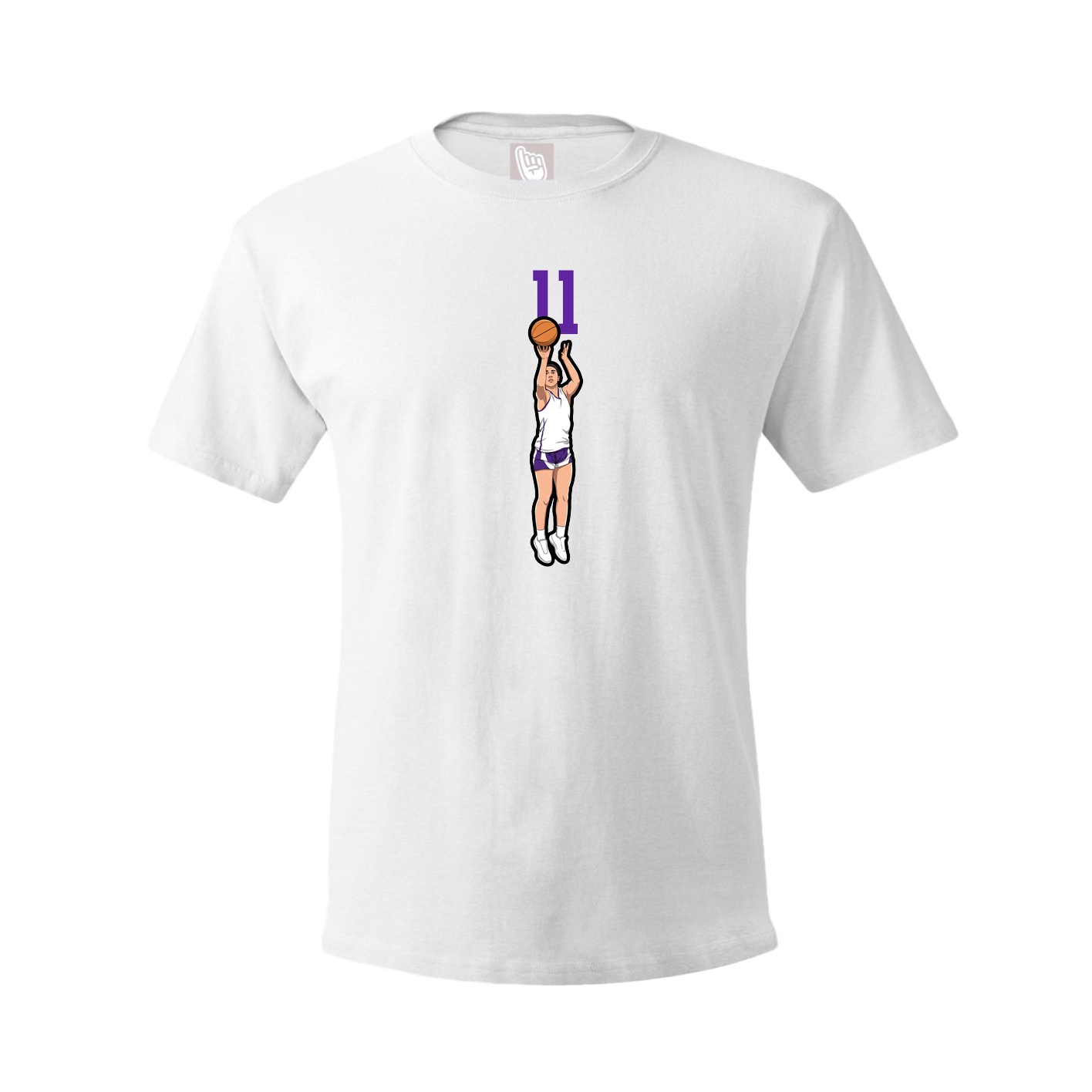 Youth Tee — Number Top in White