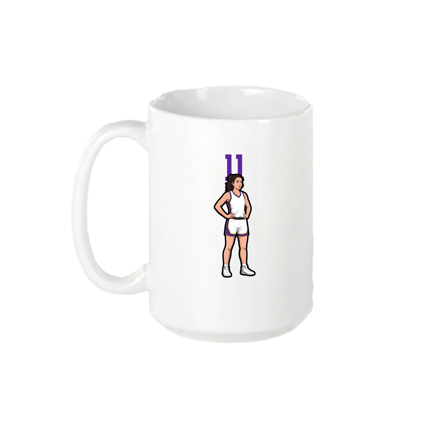 15oz Coffee Mug — Number Top in White