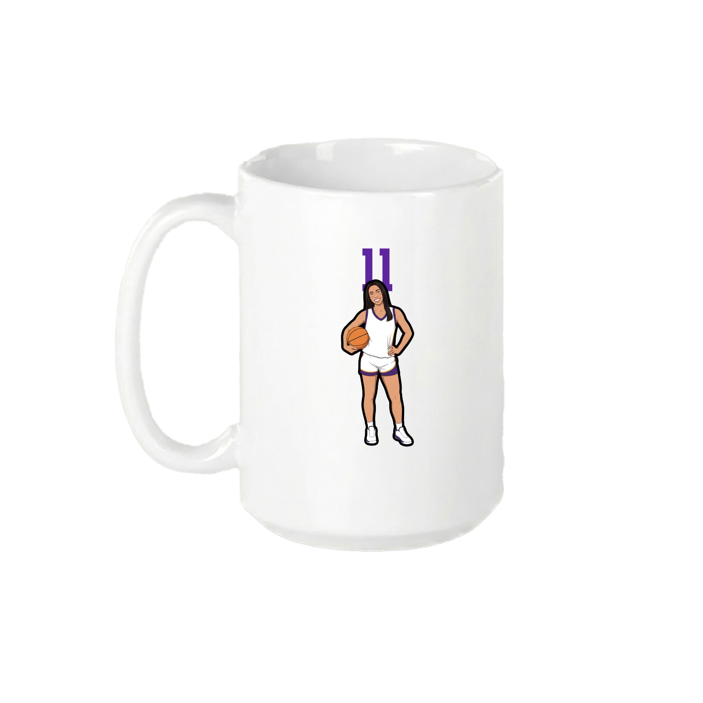 15oz Coffee Mug — Number Top in White