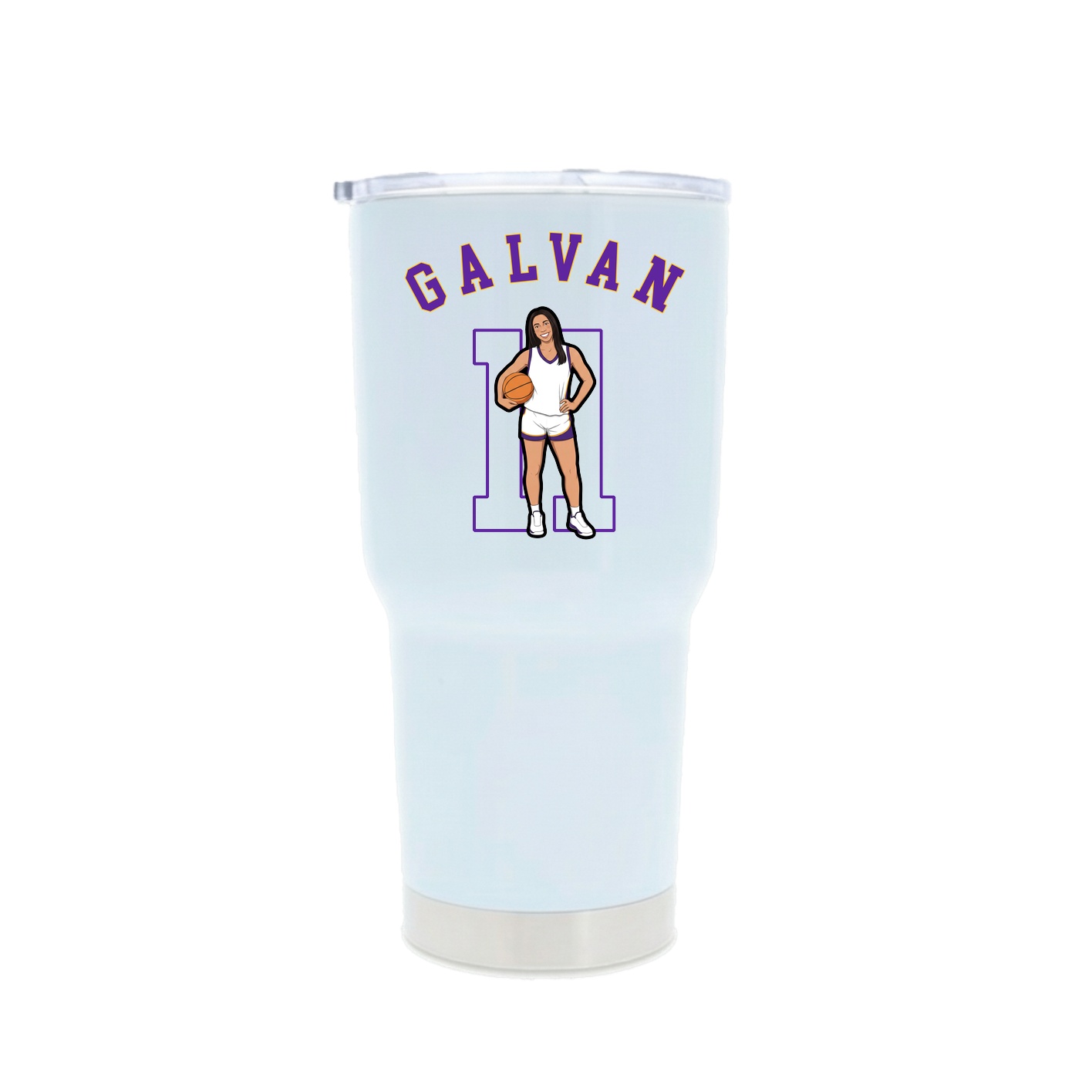 30oz Stainless Steel Tumbler — Shirsey Arch in White
