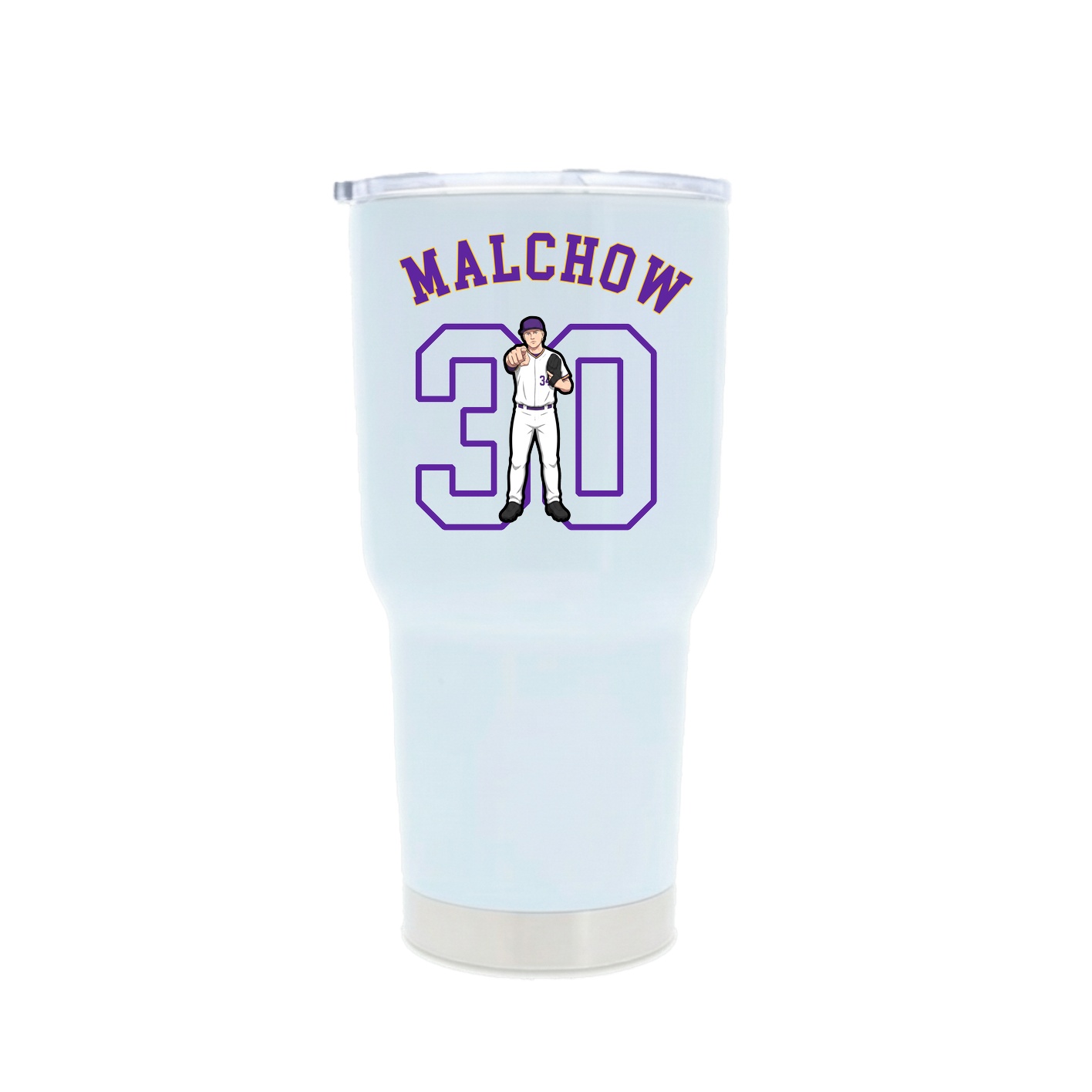 30oz Stainless Steel Tumbler — Shirsey Arch in White