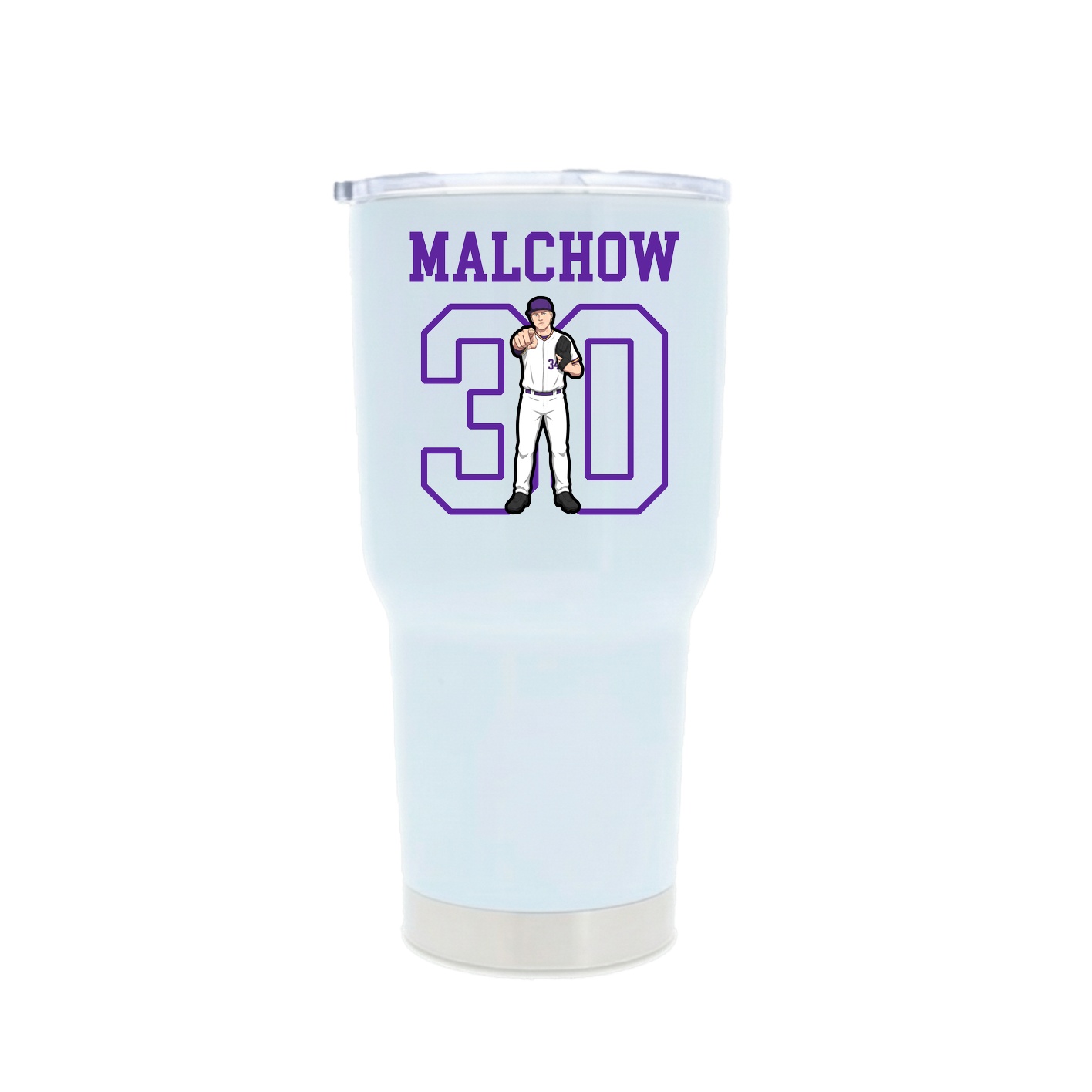 30oz Stainless Steel Tumbler — Shirsey in White