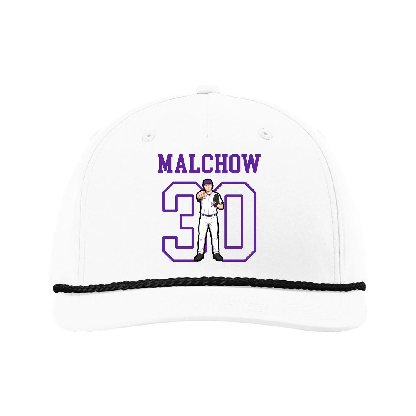 Five-Panel Classic Rope Cap — Shirsey in White