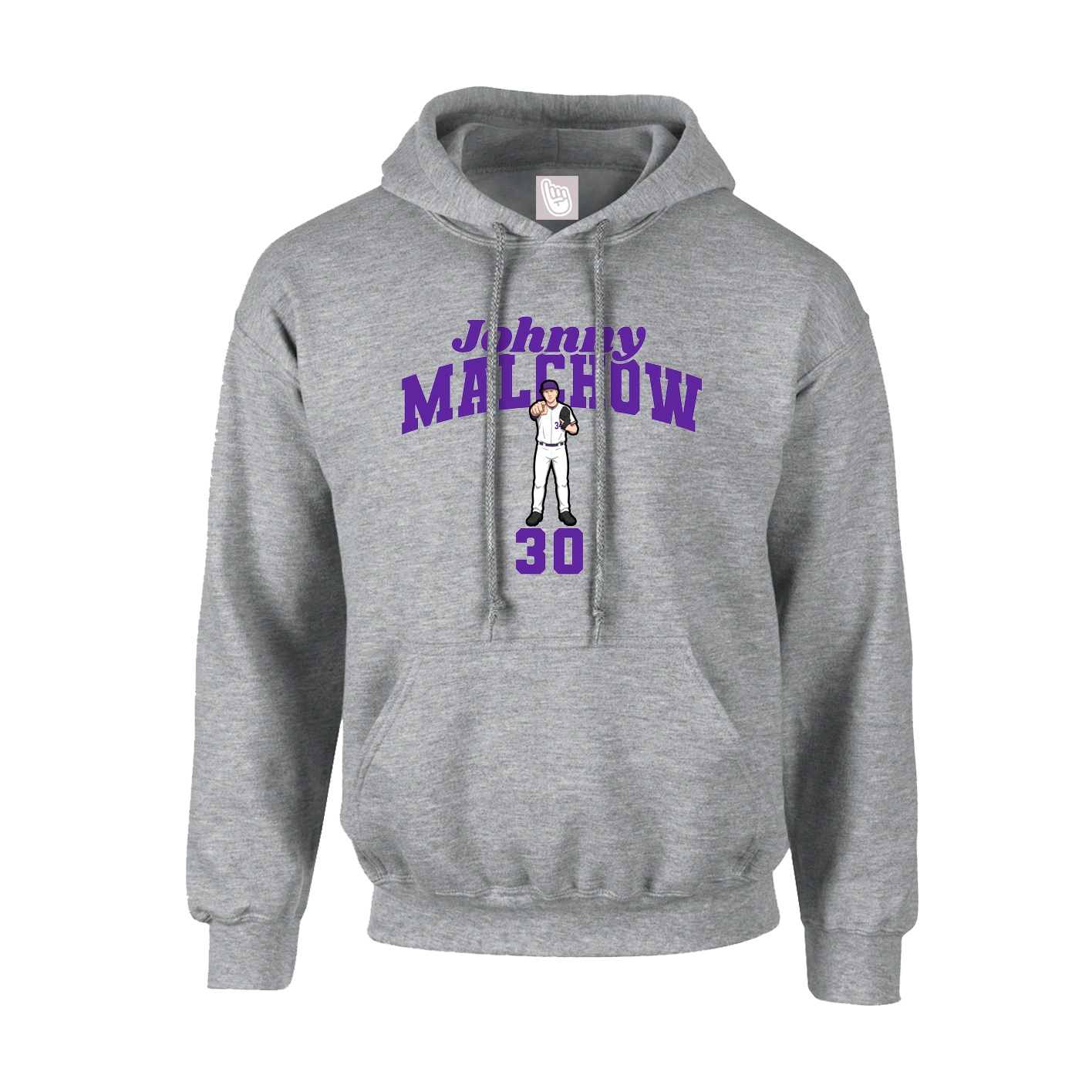 Youth Hoodie — Signature Arch in Grey