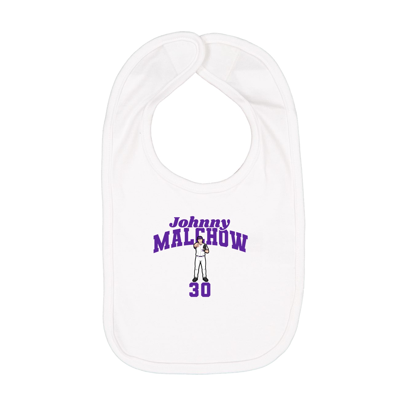 Infant Bib — Signature Arch in White