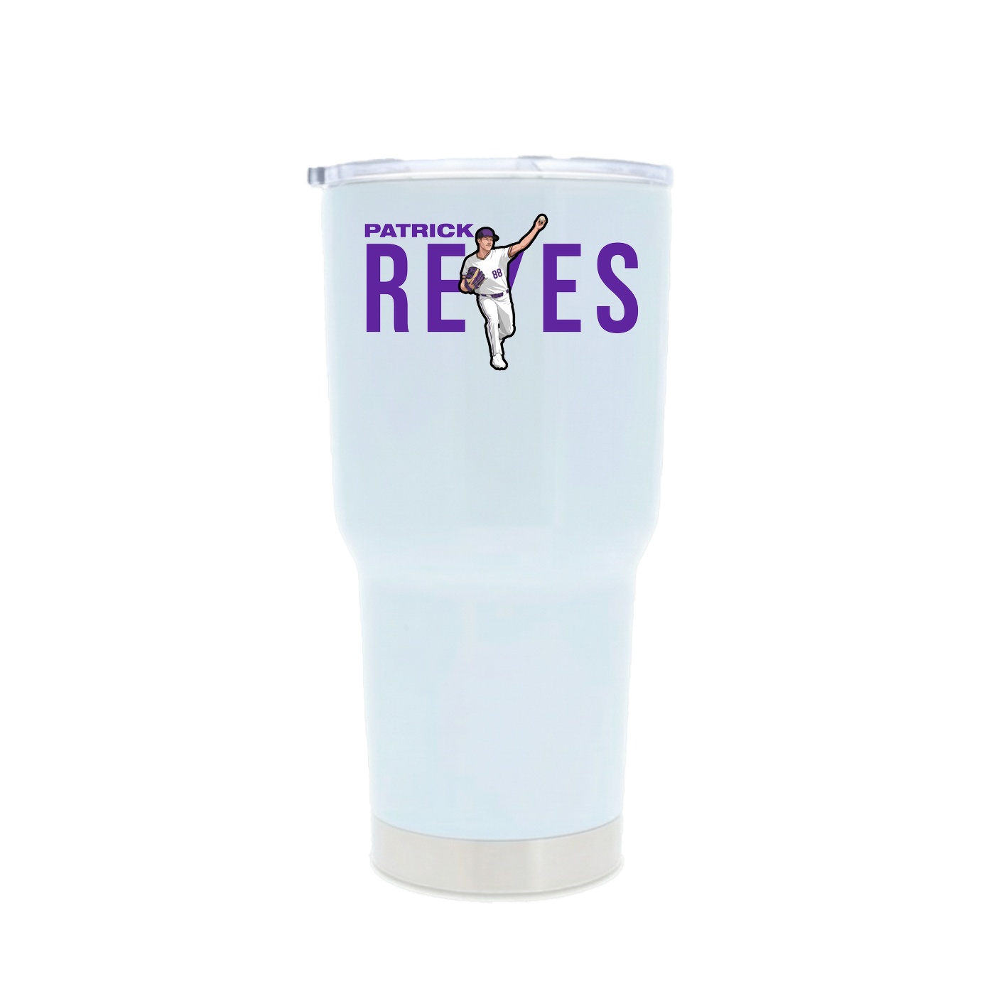 30oz Stainless Steel Tumbler — Player Name in White