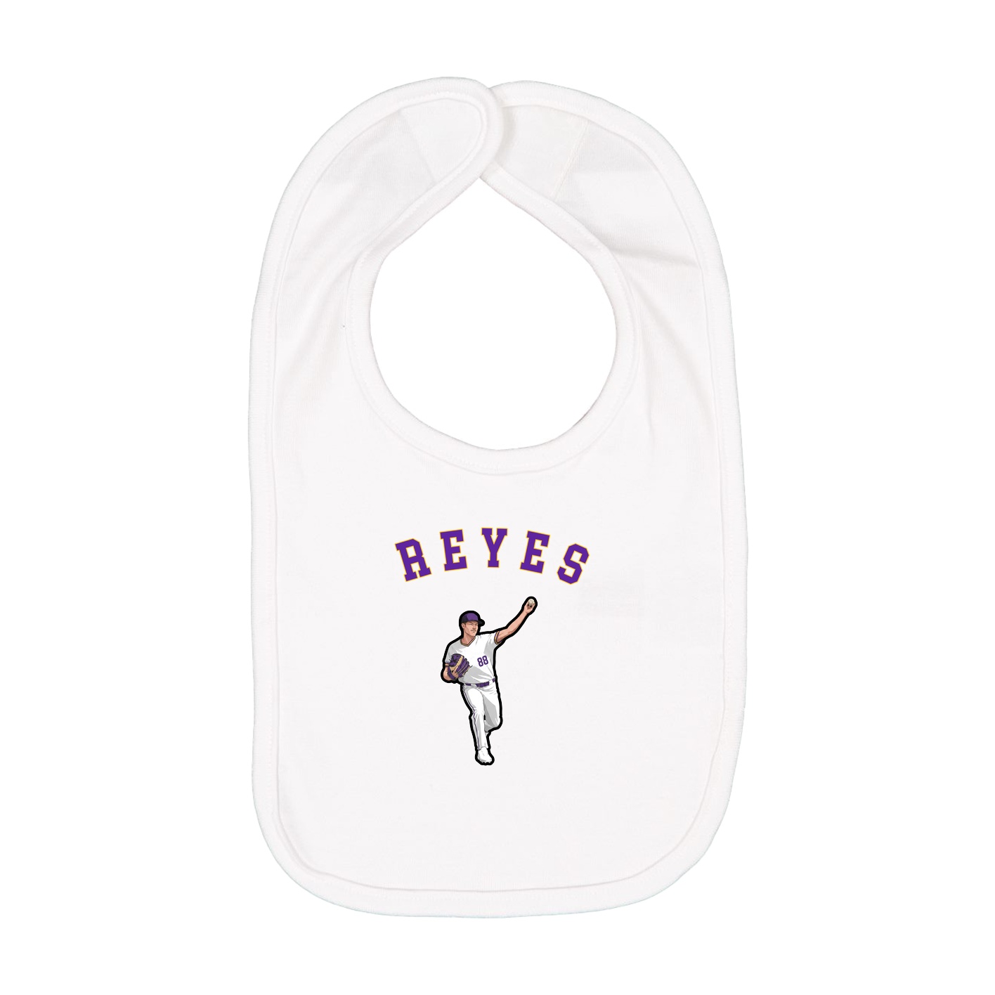 Infant Bib — Shirsey Arch in White