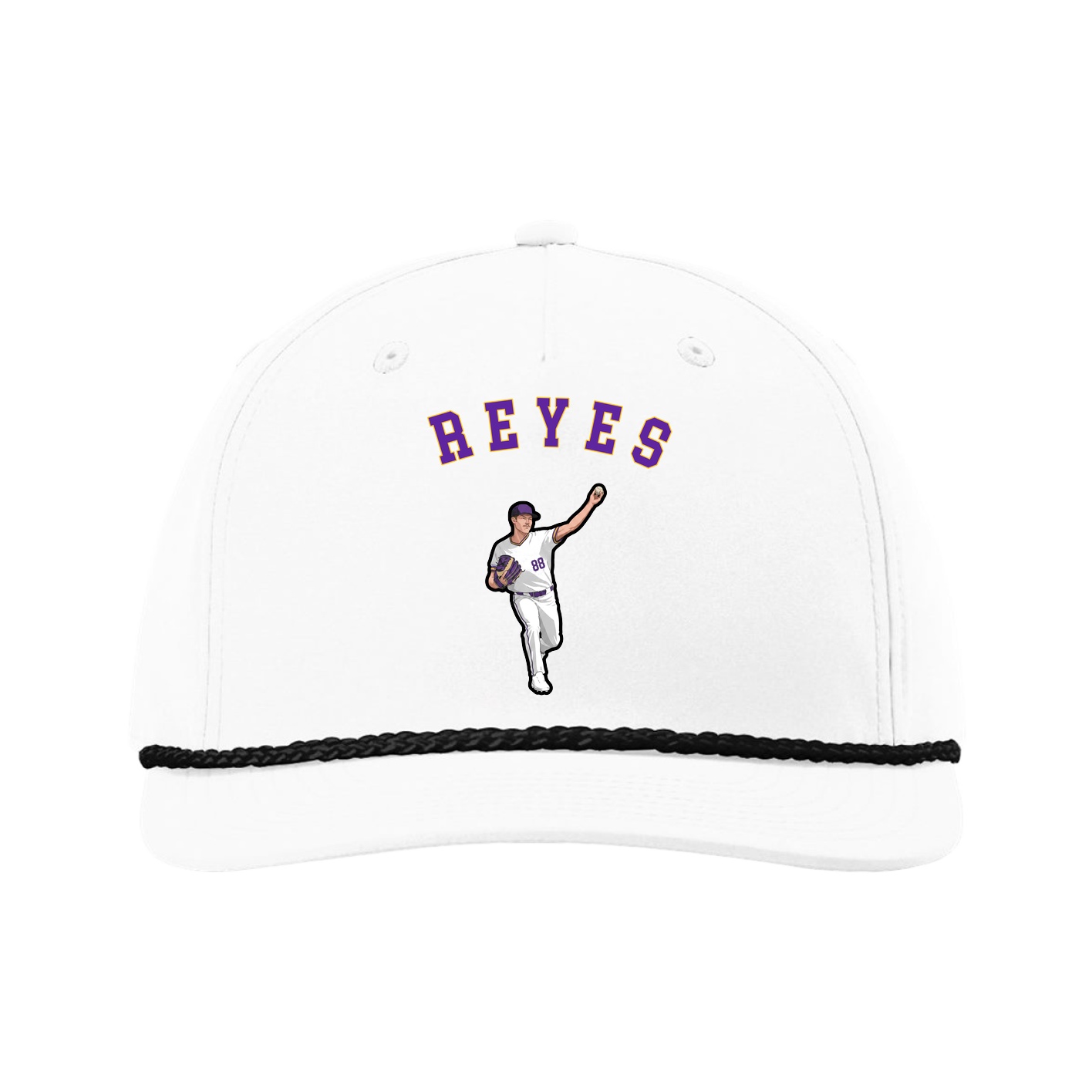 Five-Panel Classic Rope Cap — Shirsey Arch in White