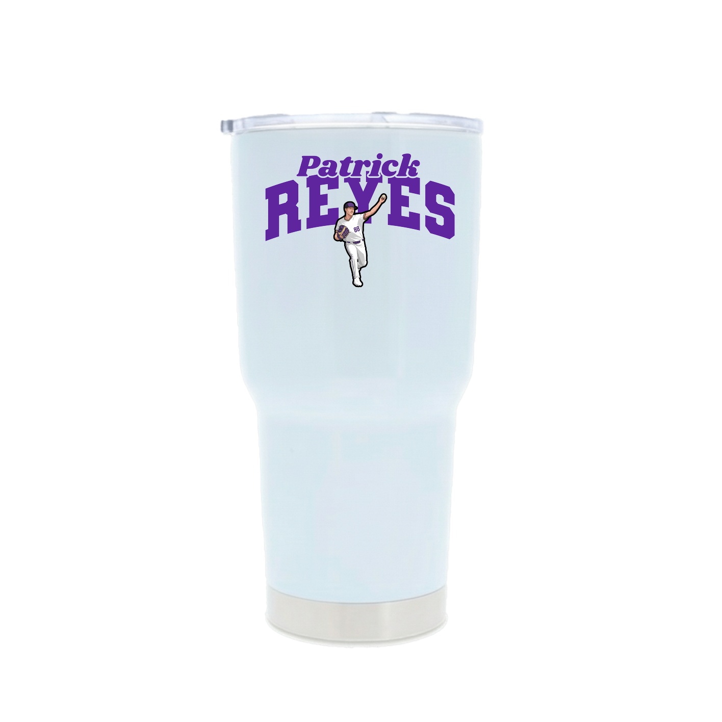 30oz Stainless Steel Tumbler — Signature Arch in White