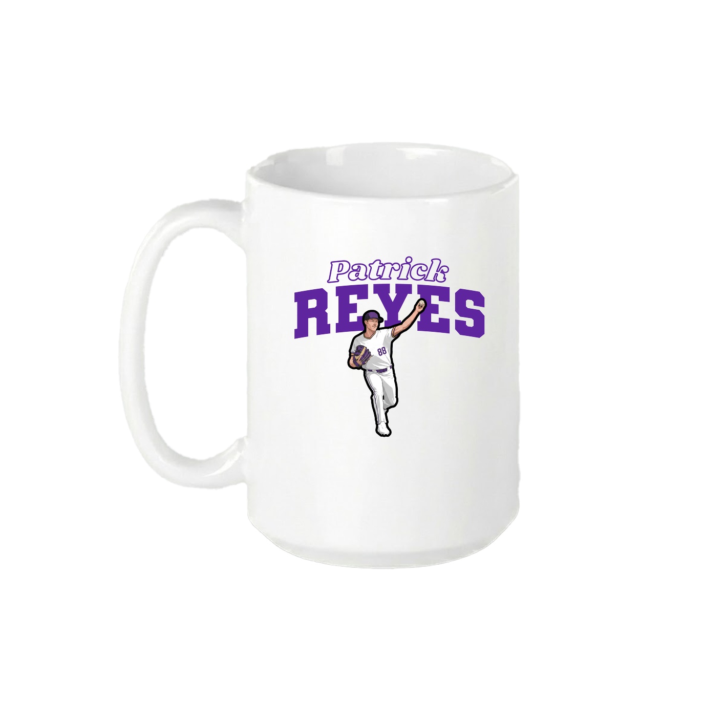 15oz Coffee Mug — Name Arch in White