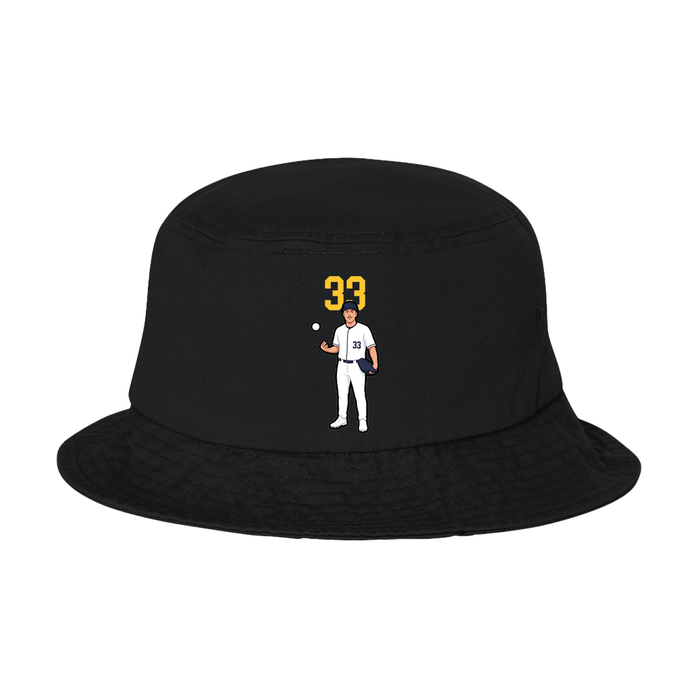 Bucket Cap — Number Top in Black