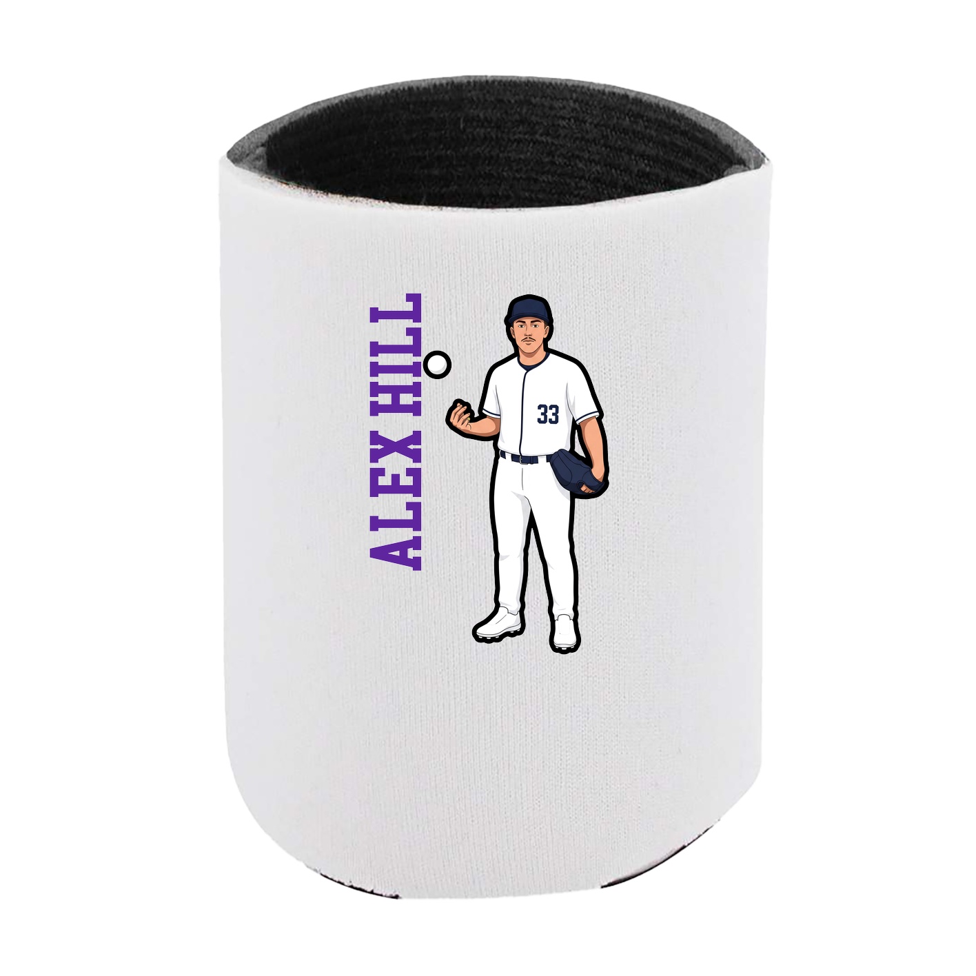 Can Holder — Name Vertical in White