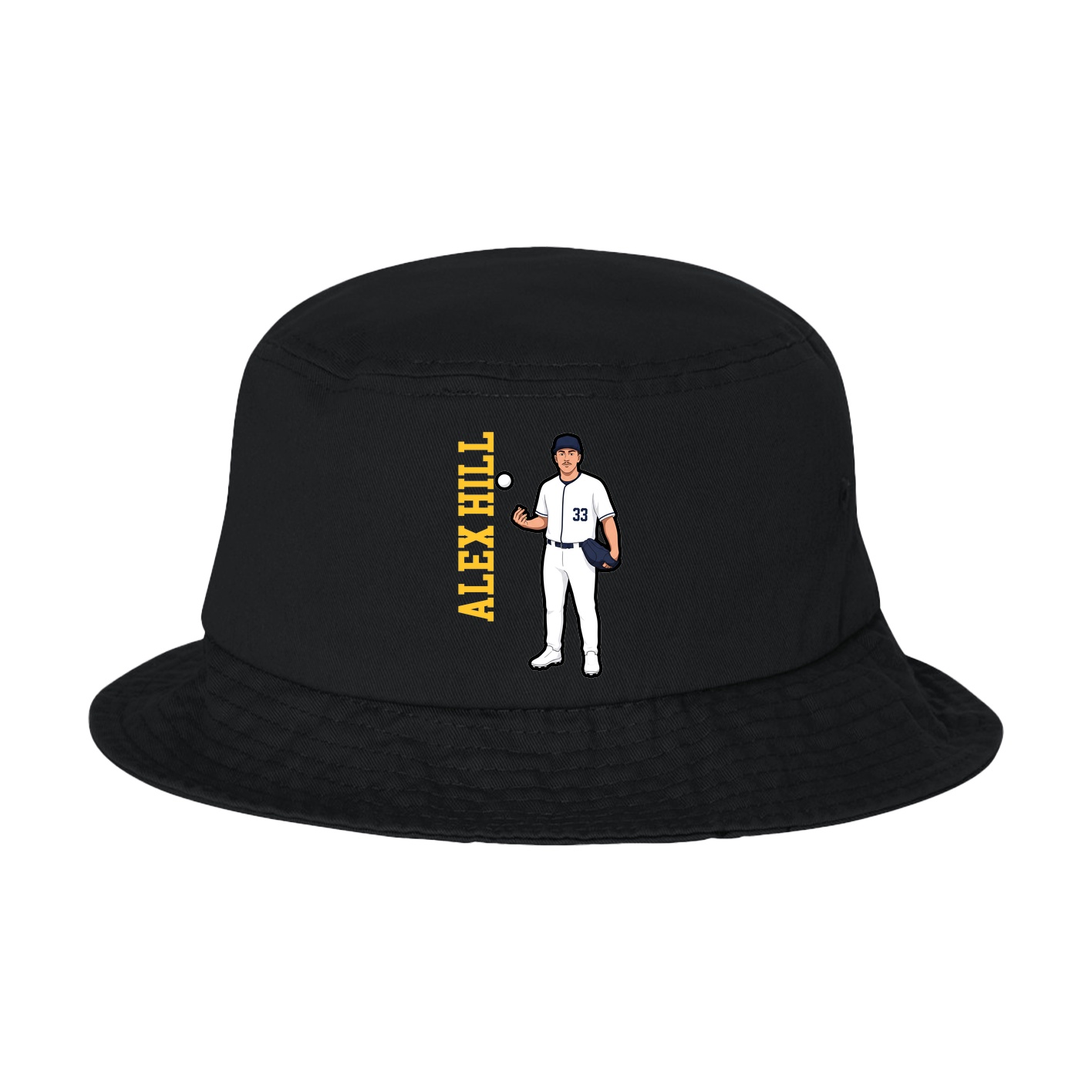 Bucket Cap — Name Vertical in Black