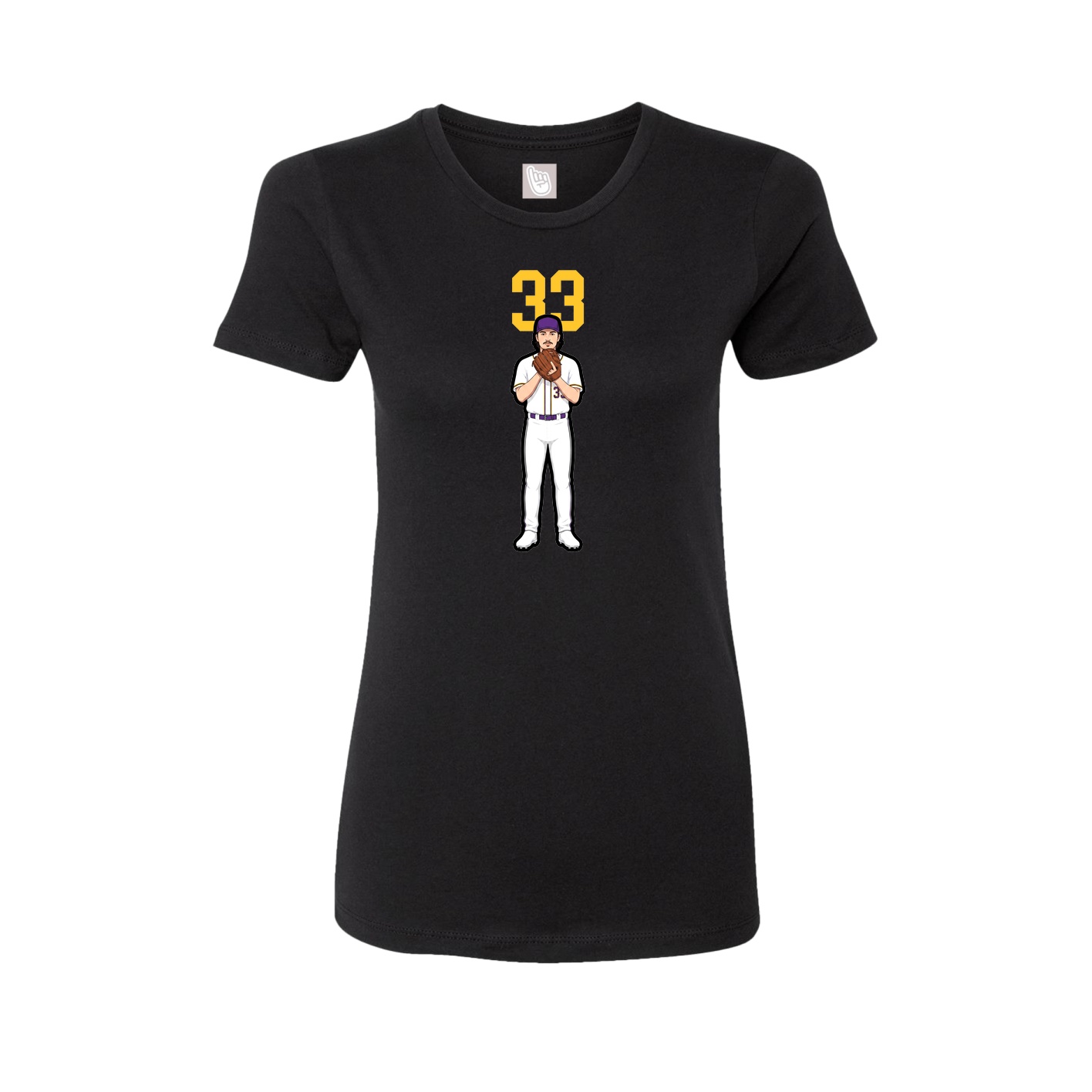 Womens Tee — Number Top in Black