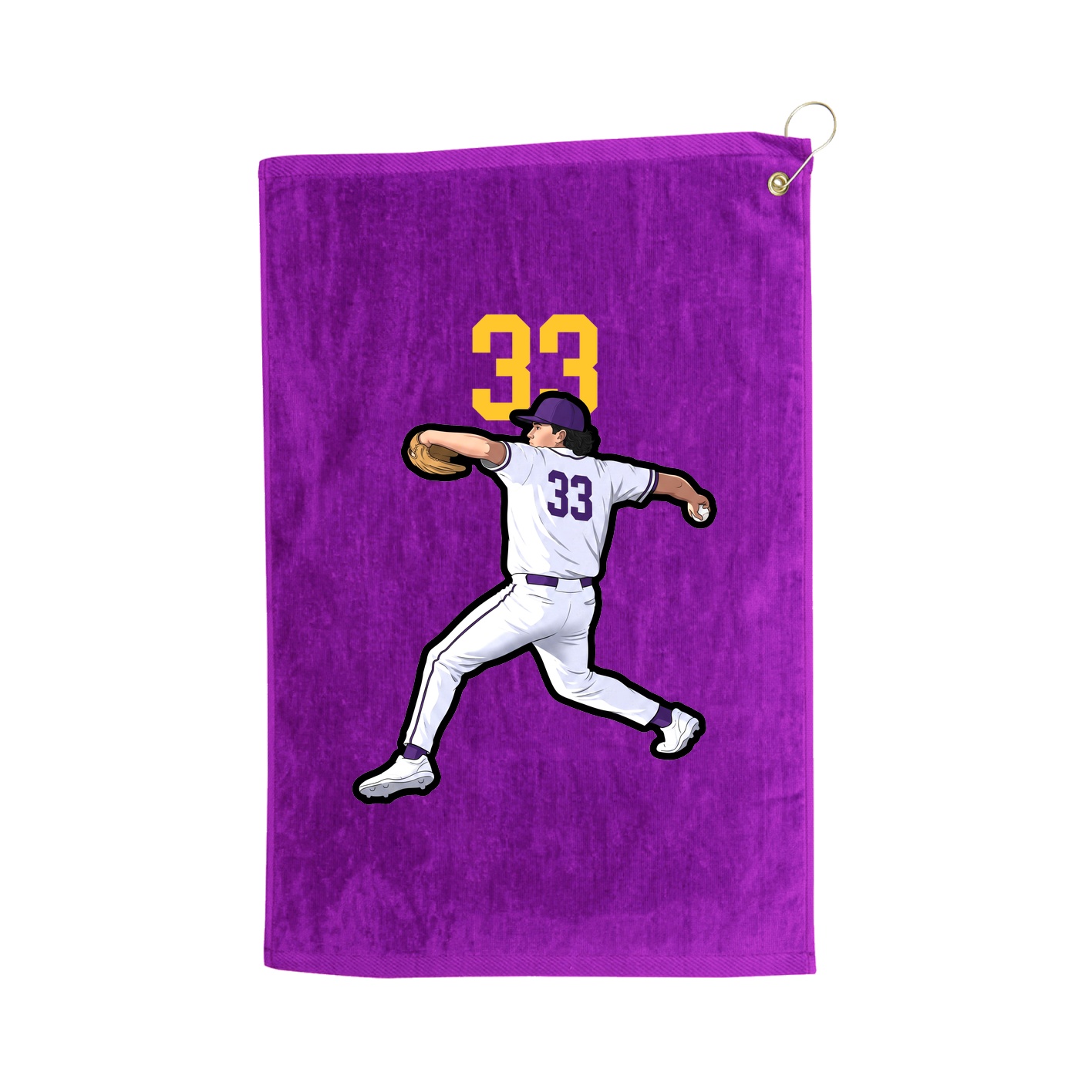 Golf Towel — Number Top in Purple