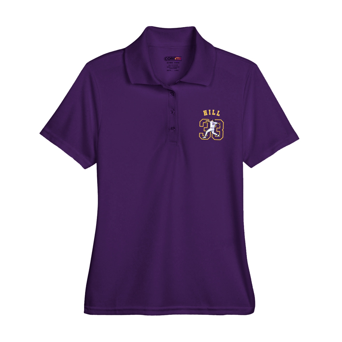 Womens Performance Polo — Shirsey Arch in Purple