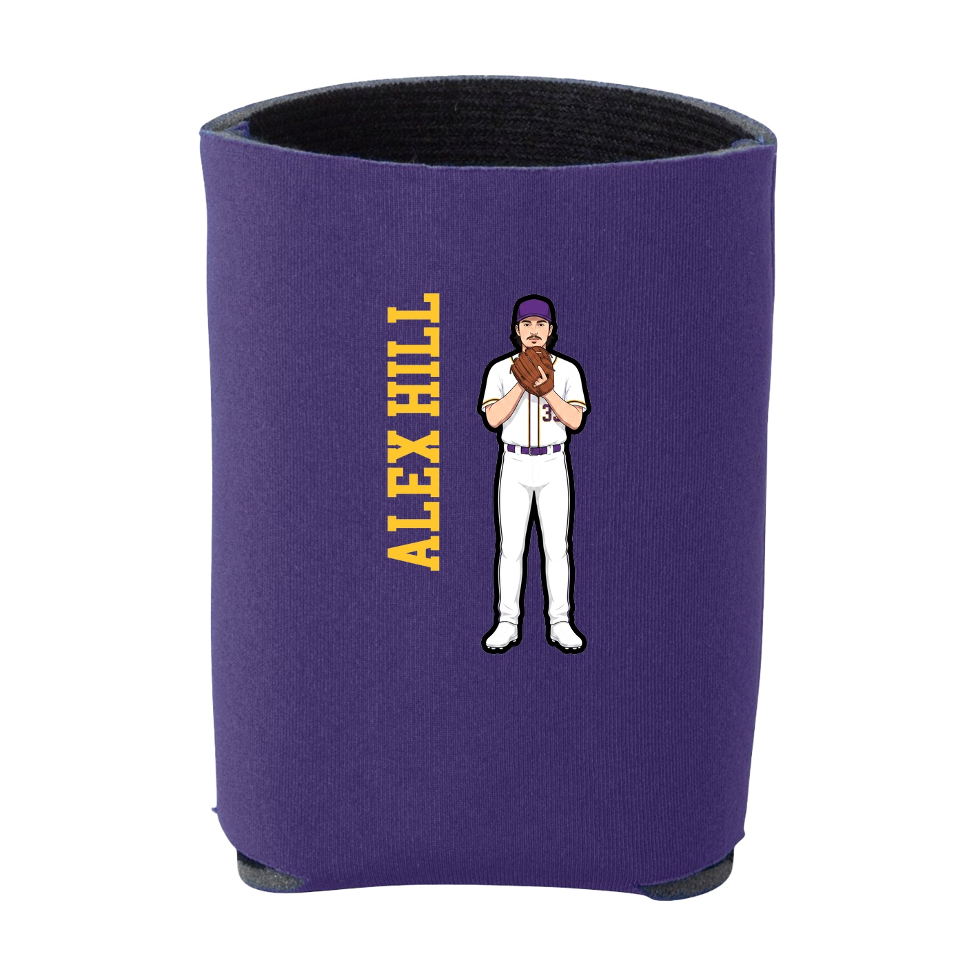 Can Holder — Name Vertical in Purple