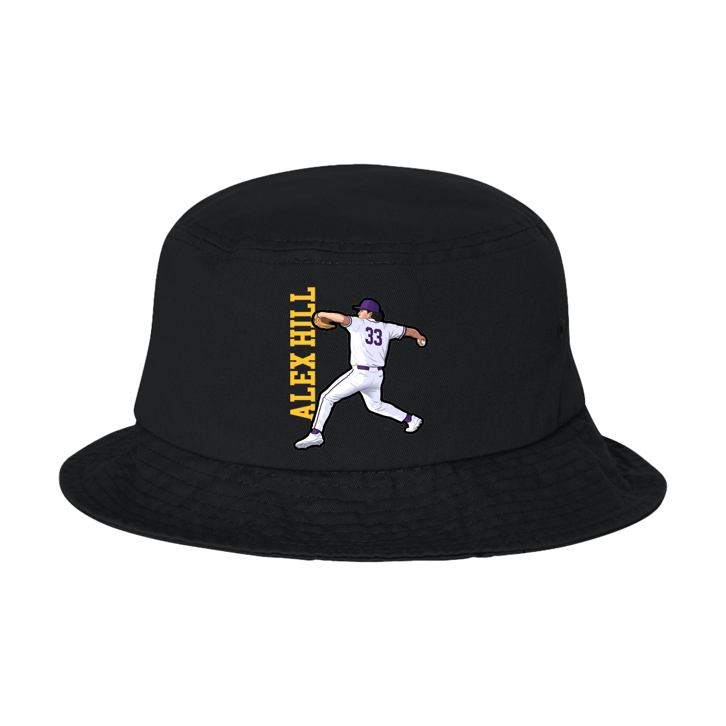 Bucket Cap — Name Vertical in Black