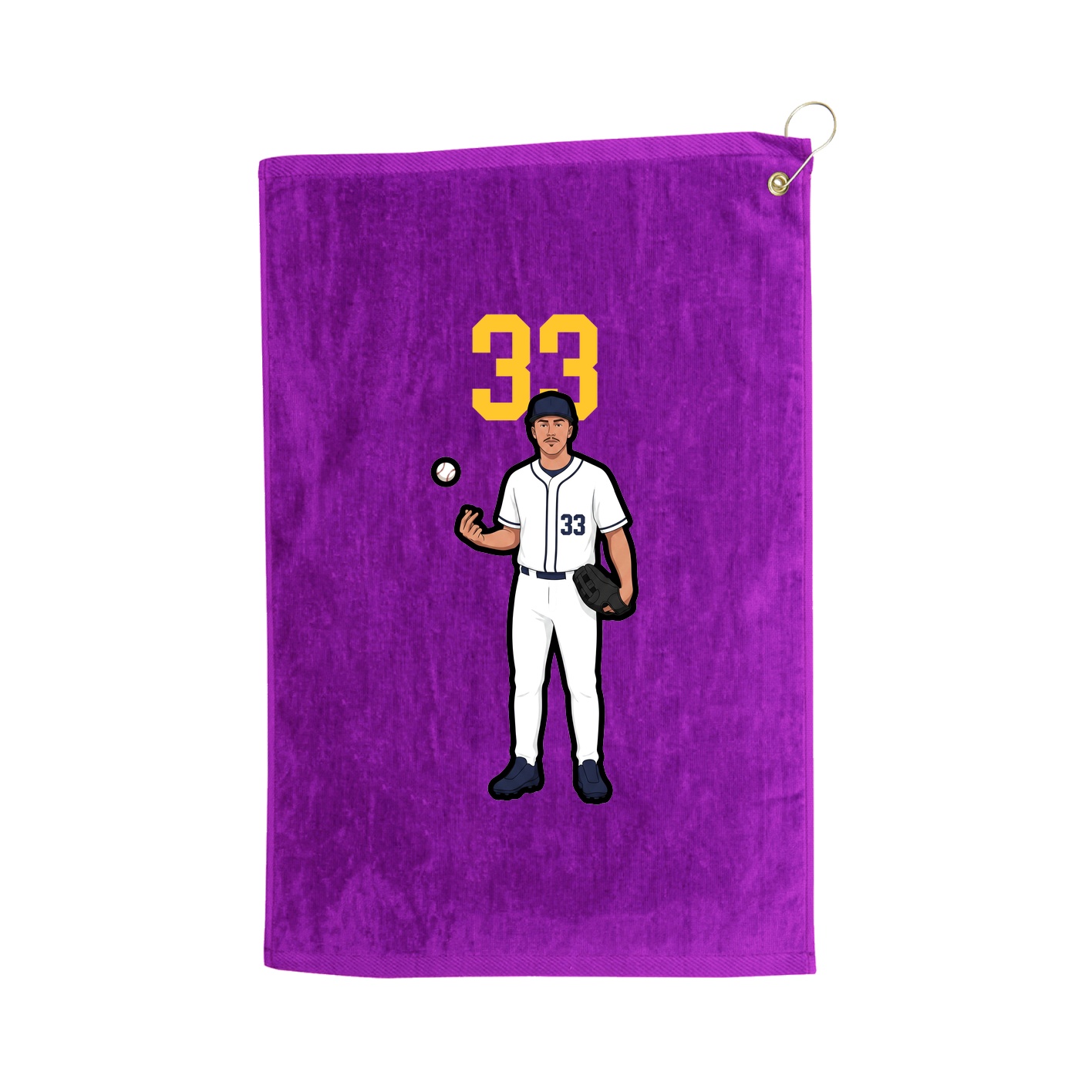 Golf Towel — Number Top in Purple