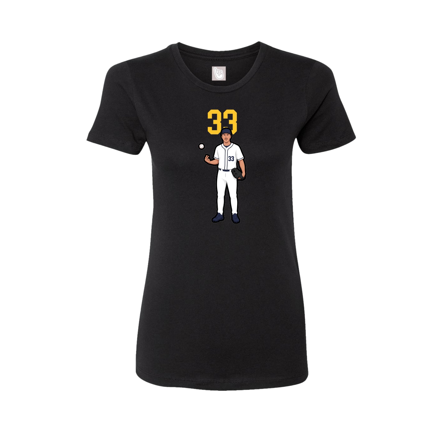 Womens Tee — Number Top in Black
