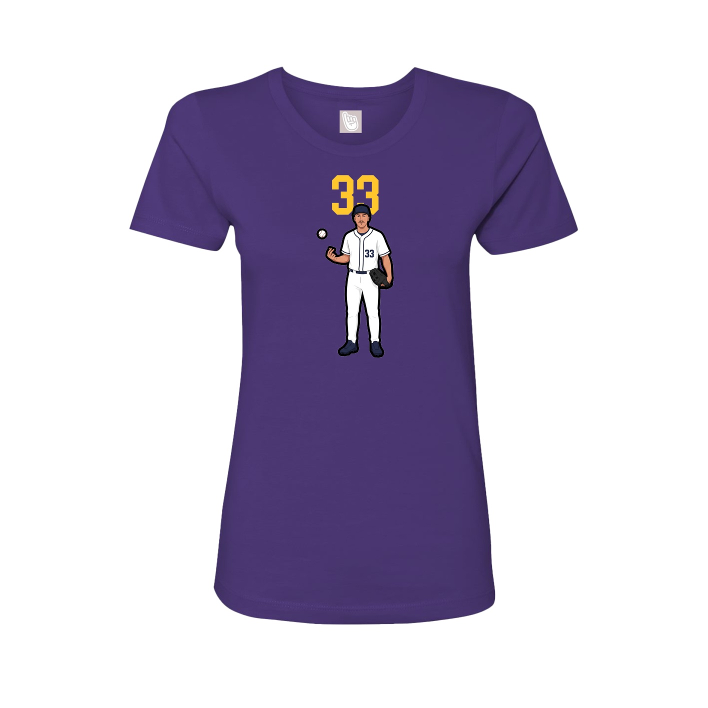 Fitted Women's Tee — Number Top in Purple