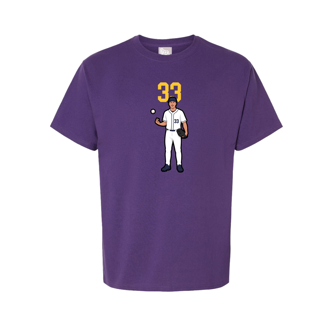 Youth Tee — Number Top in Purple
