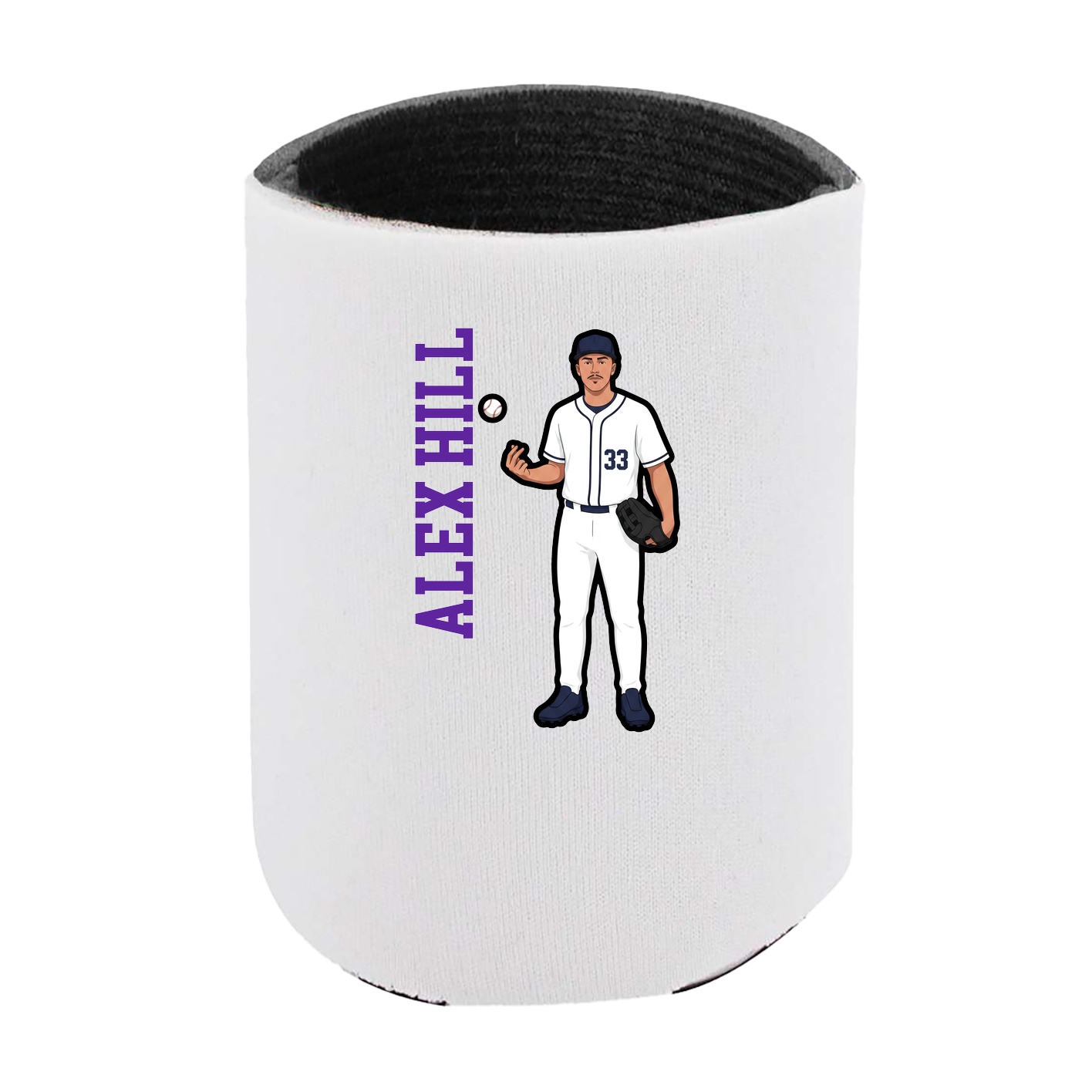 Can Holder — Name Vertical in White