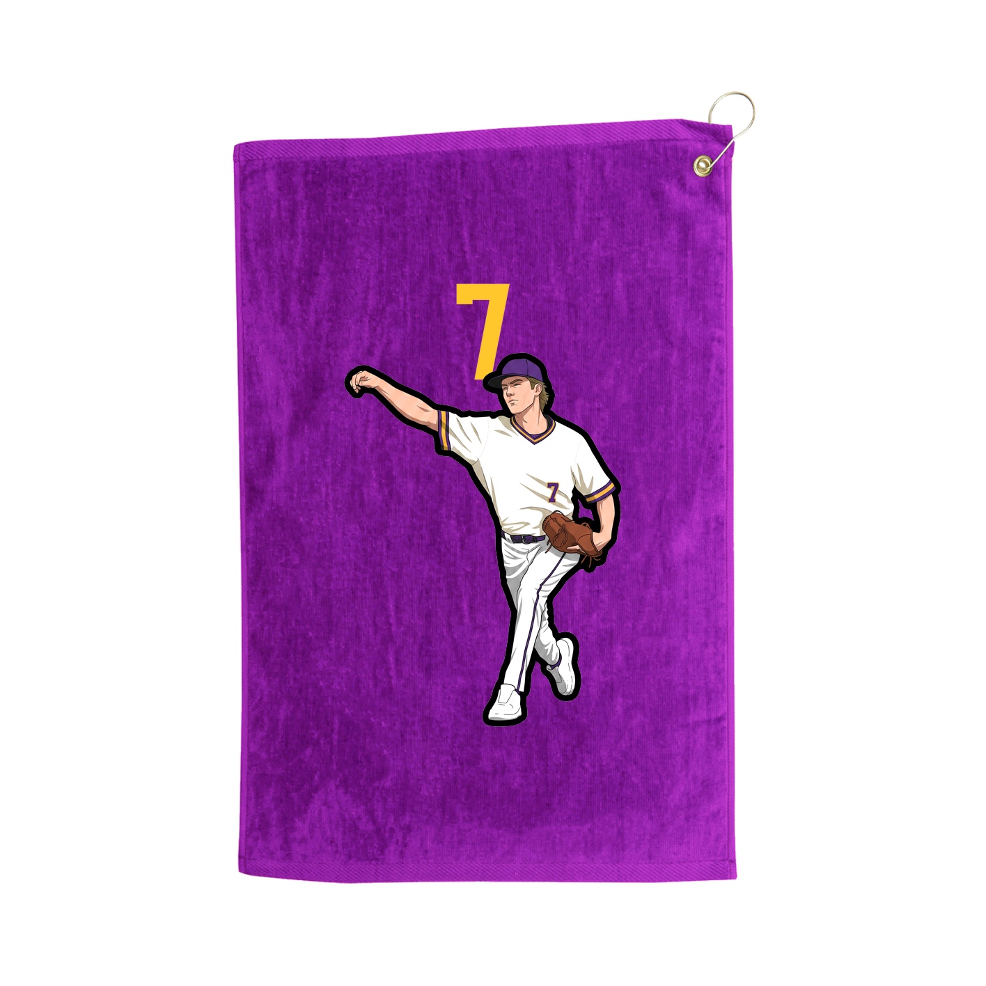 Golf Towel — Number Top in Purple