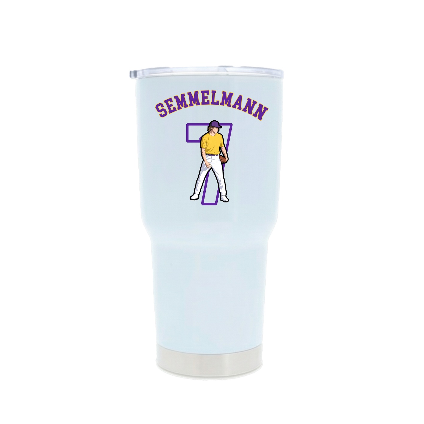 30oz Stainless Steel Tumbler — Shirsey Arch in White