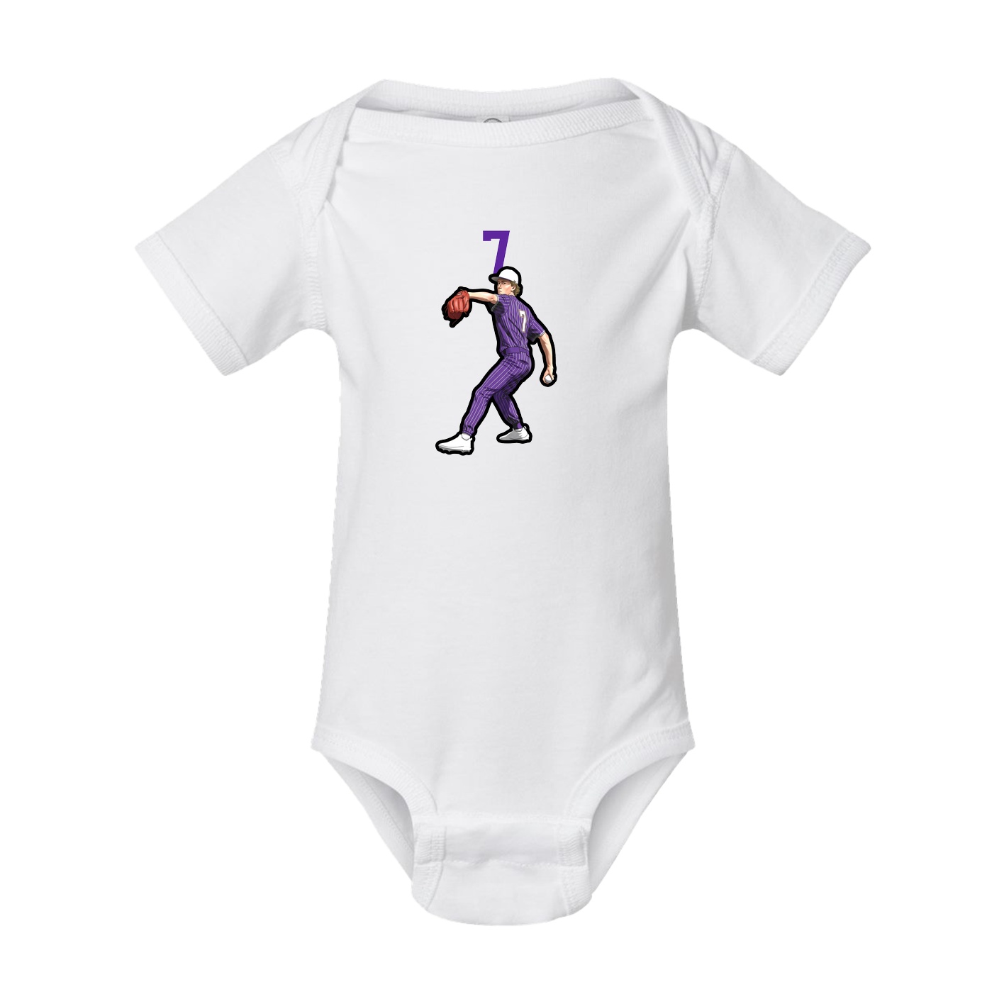 Baby Onesie — Number Top in White