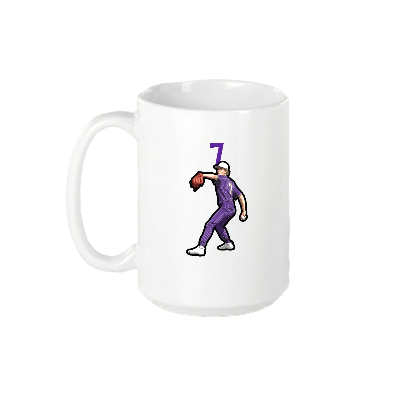 15oz Coffee Mug — Number Top in White