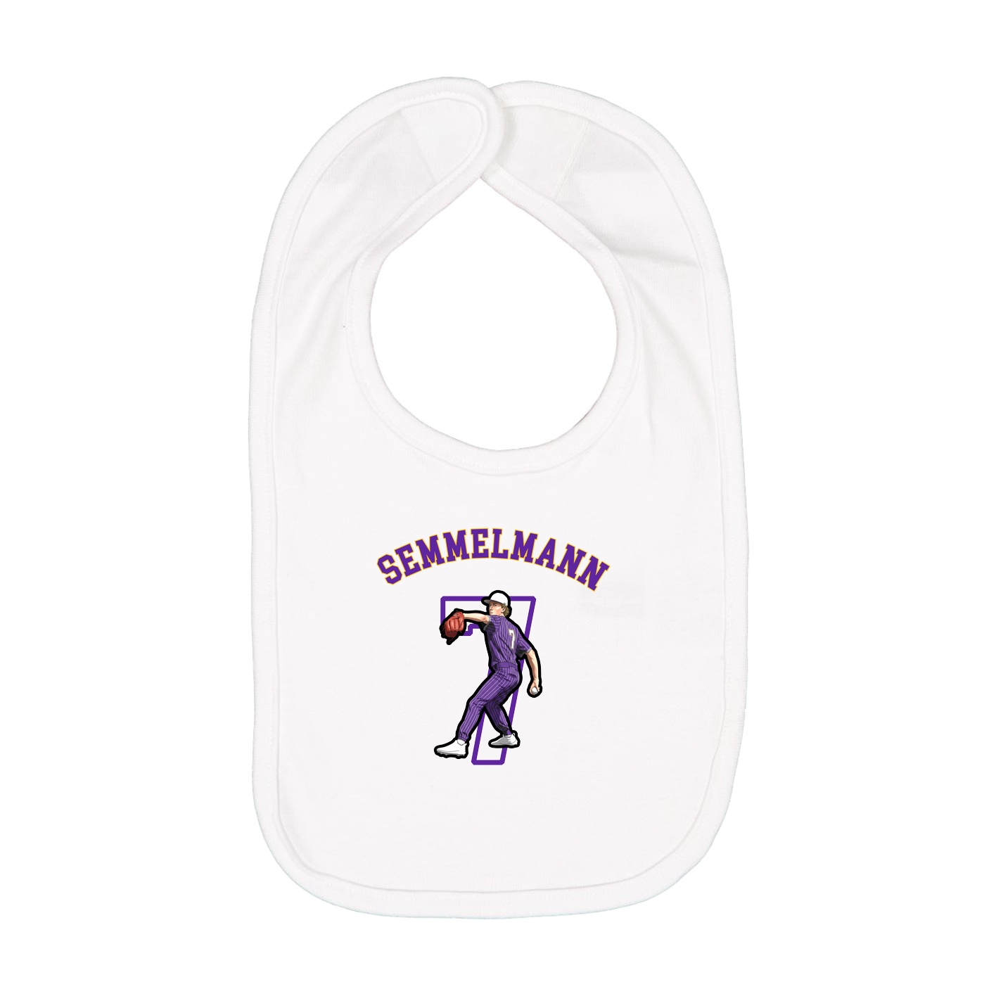 Infant Bib — Shirsey Arch in White