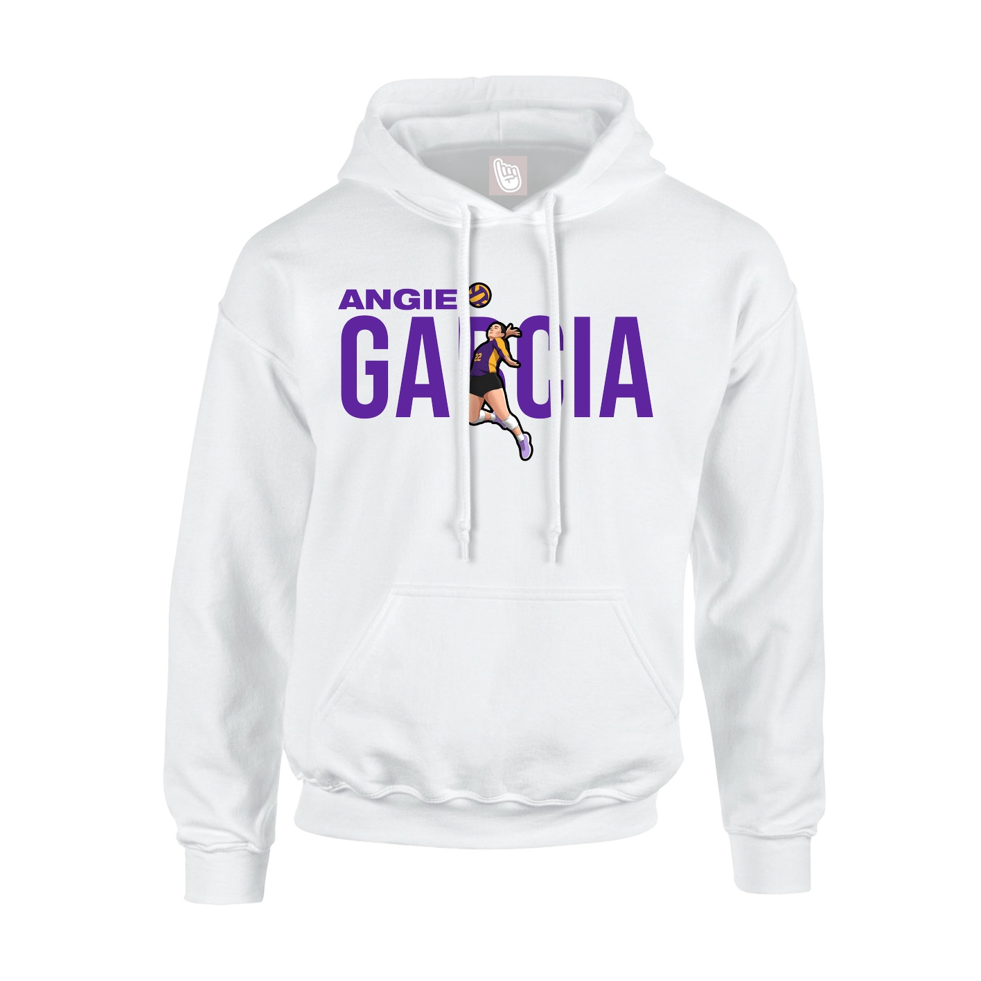 Youth Hoodie — Player Name in White