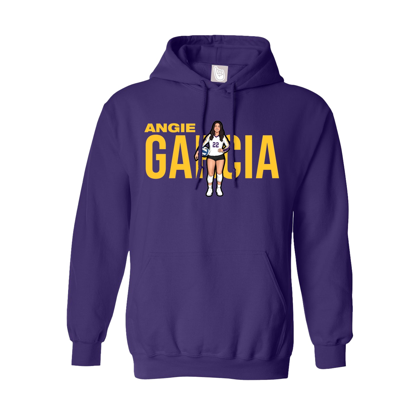 Youth Hoodie — Player Name in Purple