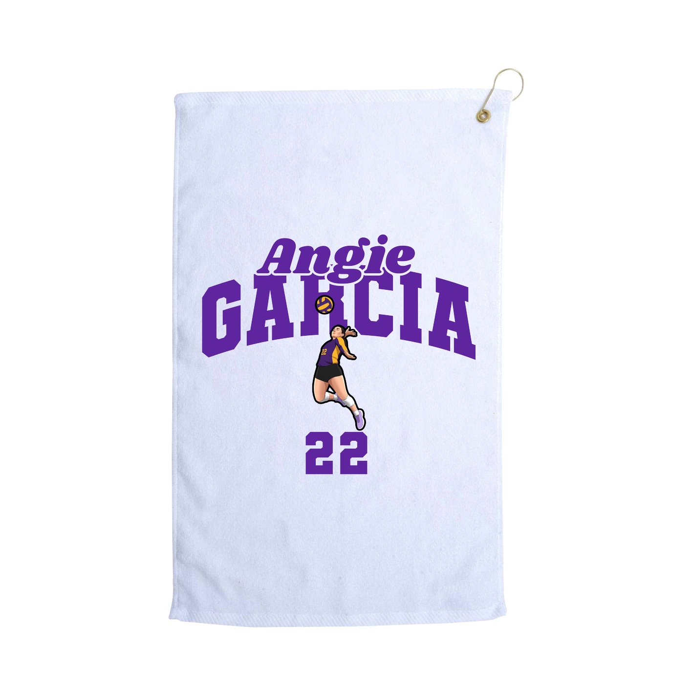 Golf Towel — Signature Arch in White