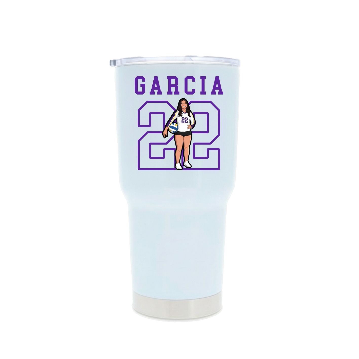 30oz Stainless Steel Tumbler — Shirsey in White
