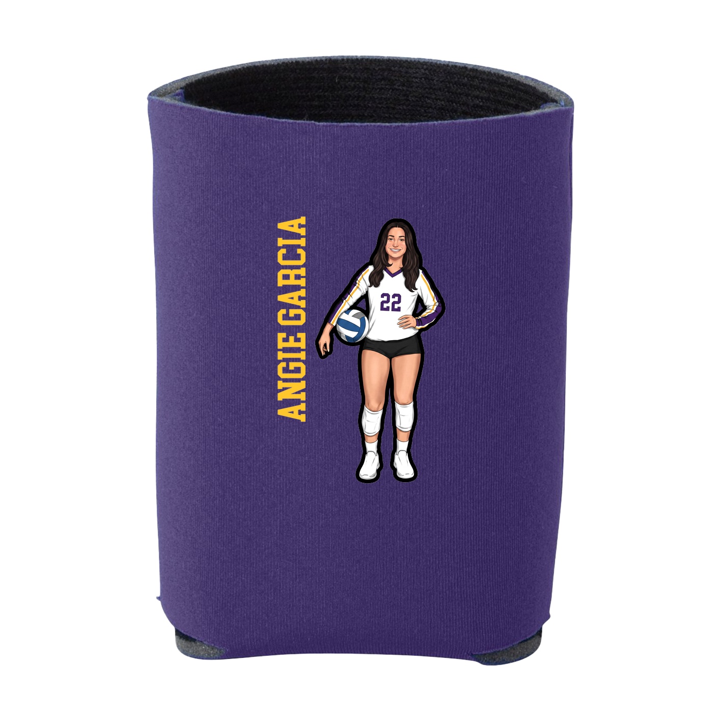 Can Holder — Name Vertical in Purple
