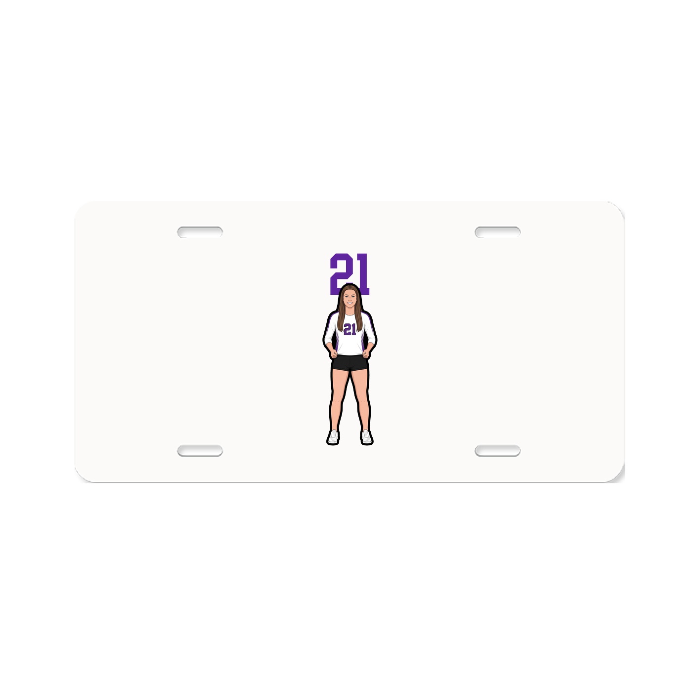 License Plate — Number Top in Classic