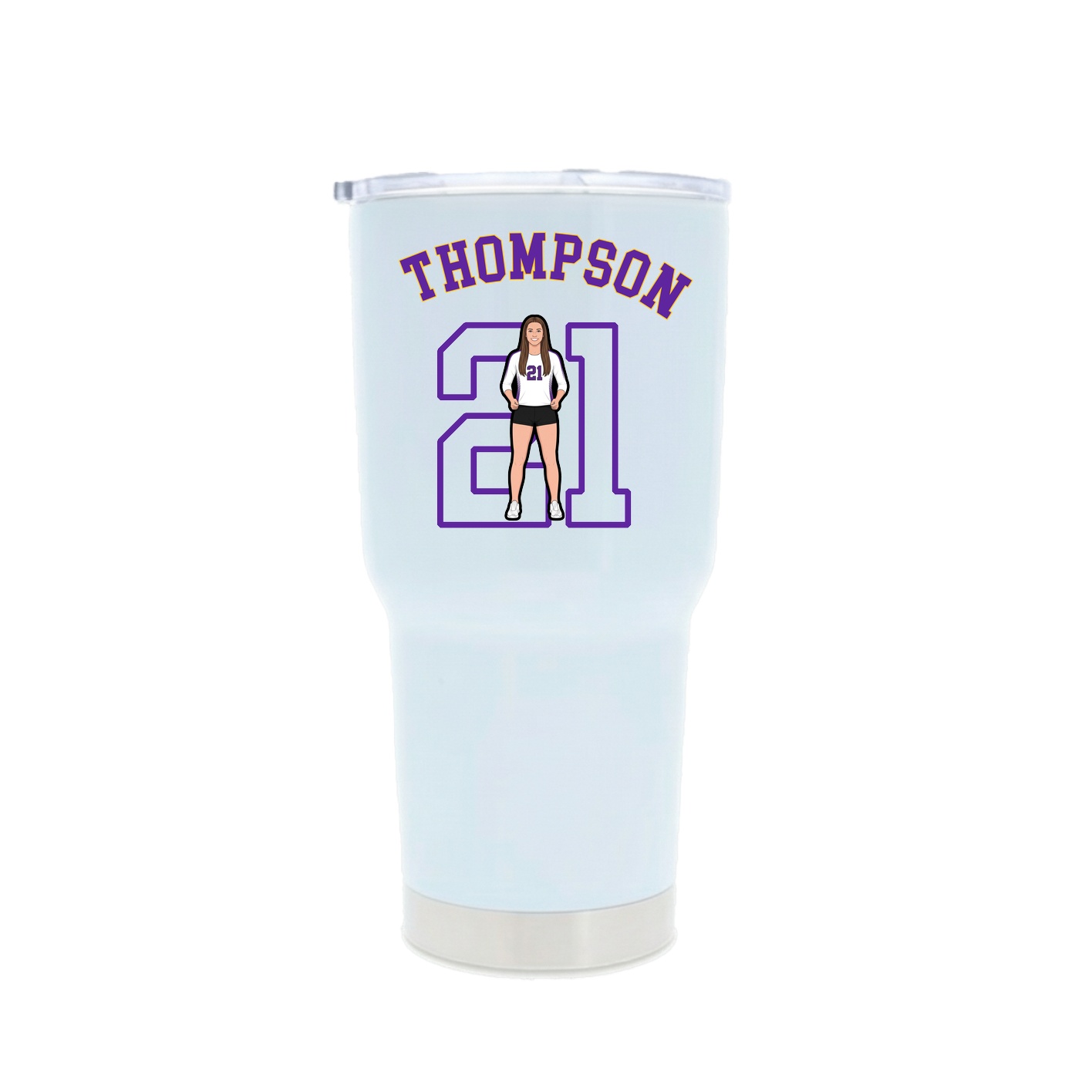 30oz Stainless Steel Tumbler — Shirsey Arch in White