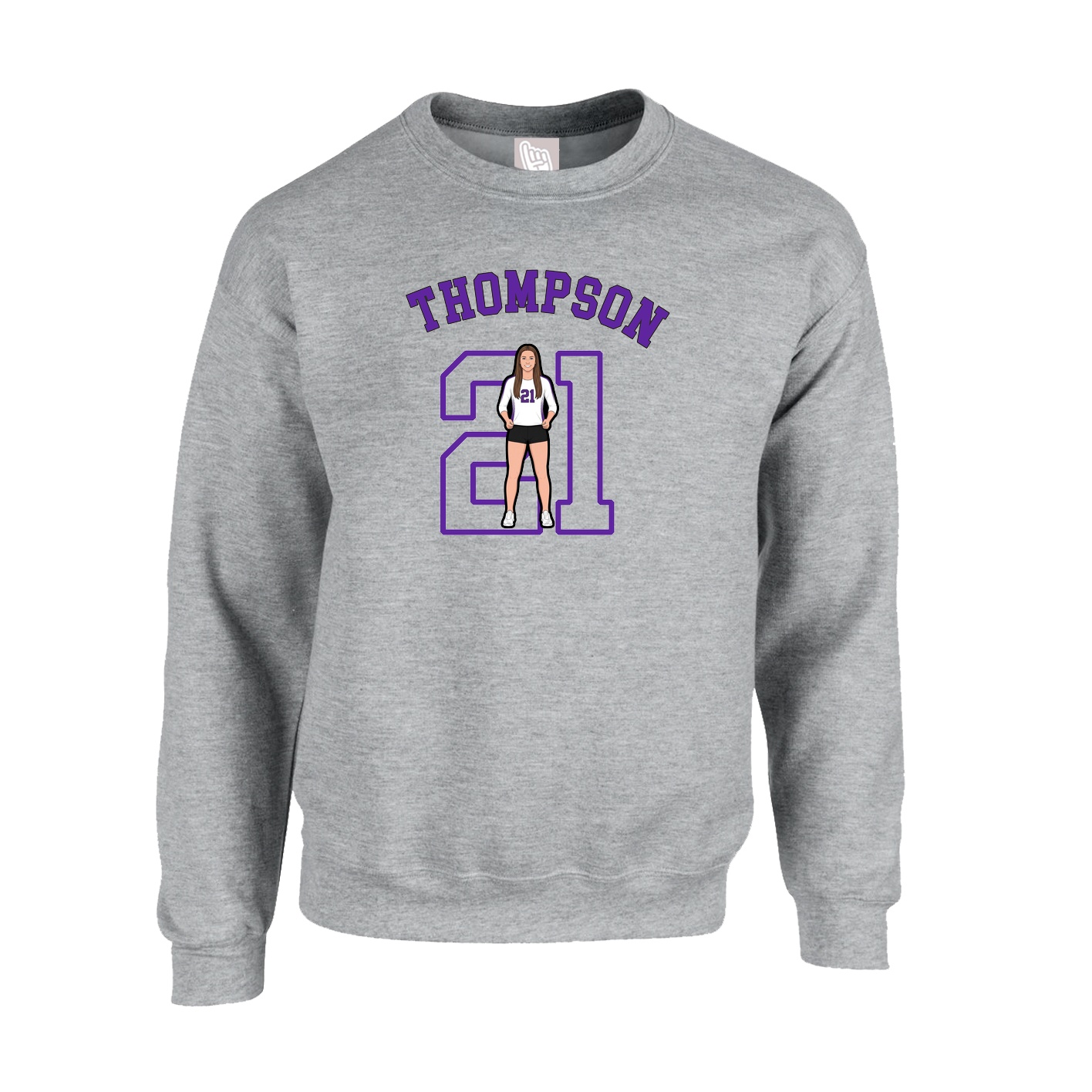 Fleece Crew — Shirsey Arch in Grey