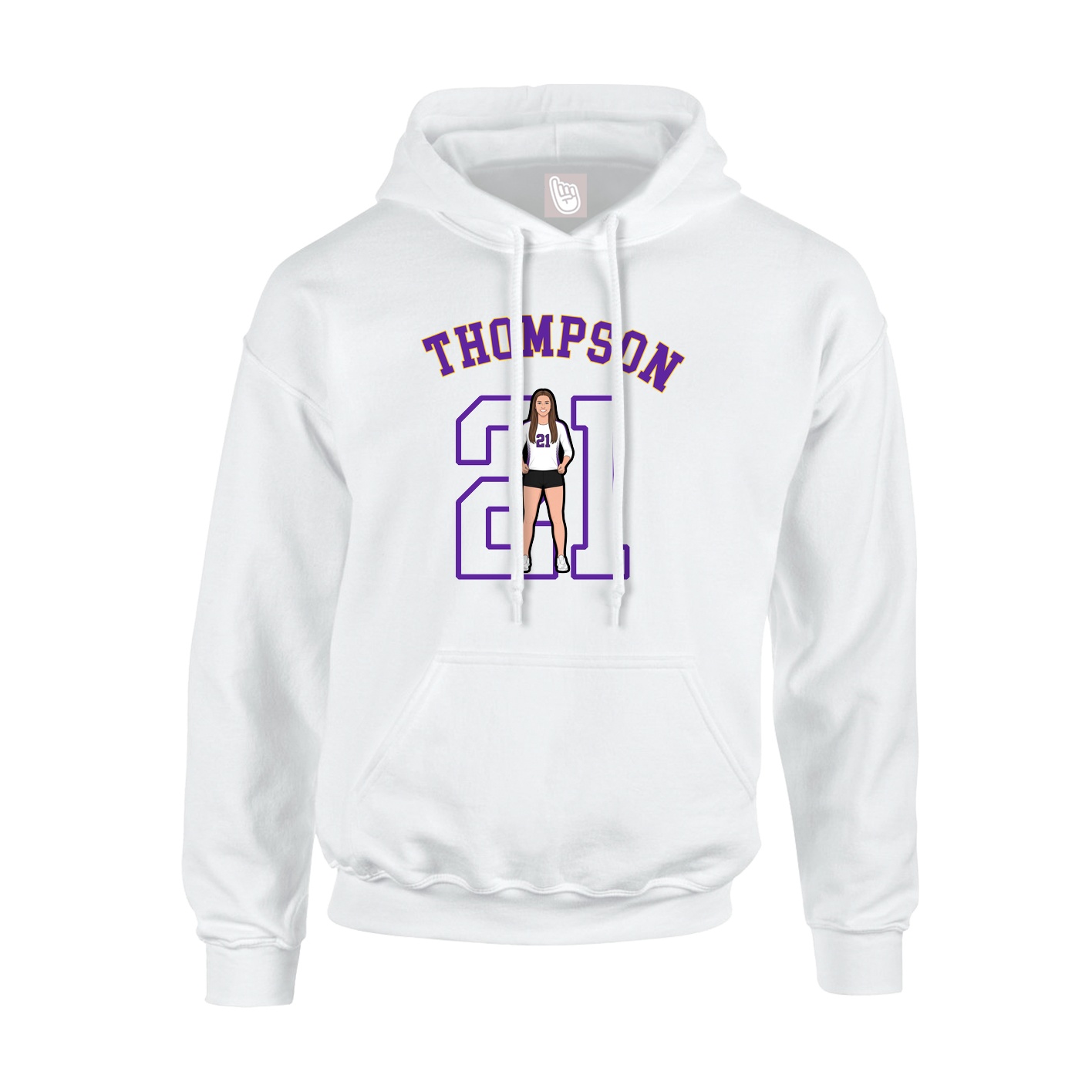 Youth Hoodie — Shirsey Arch in White