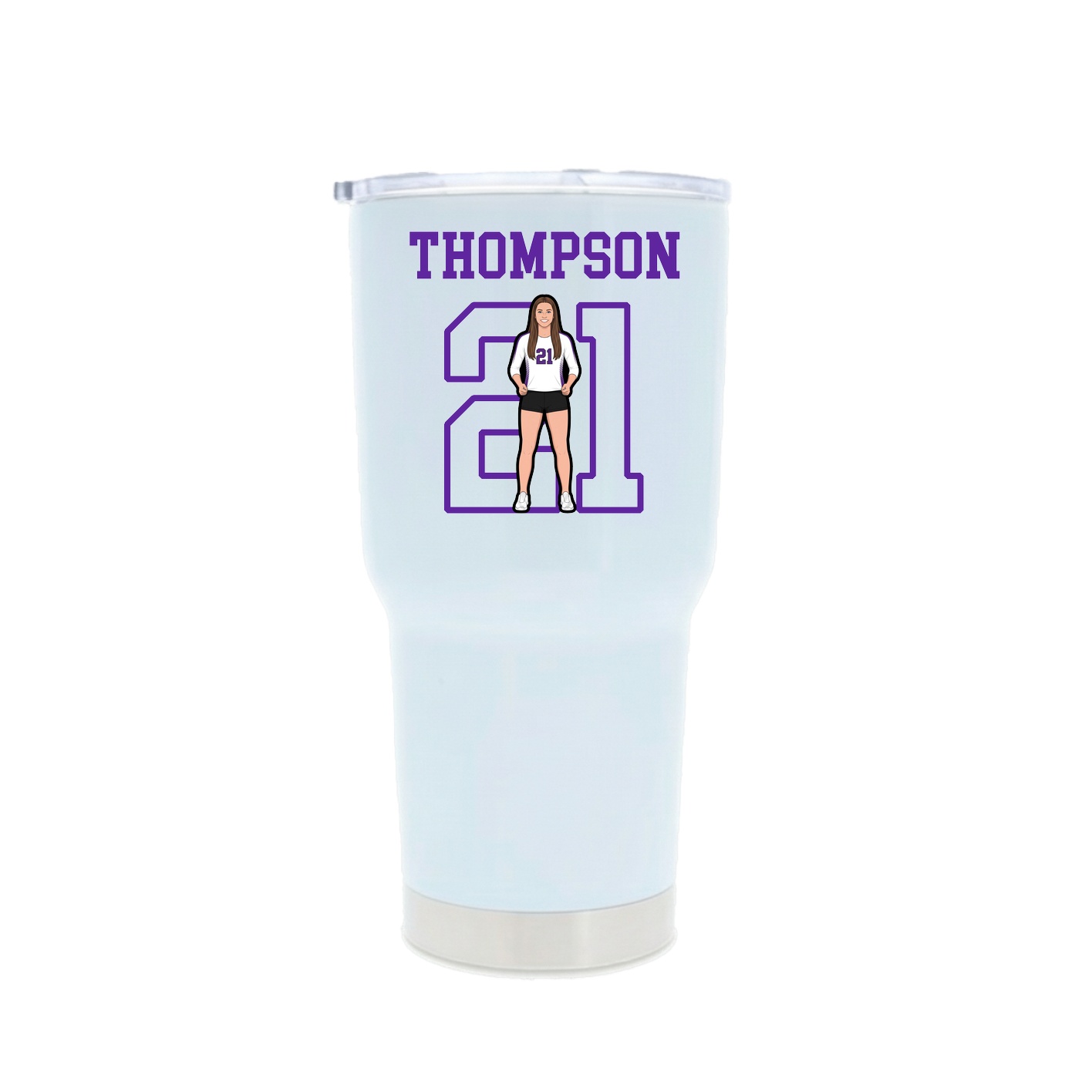 30oz Stainless Steel Tumbler — Shirsey in White
