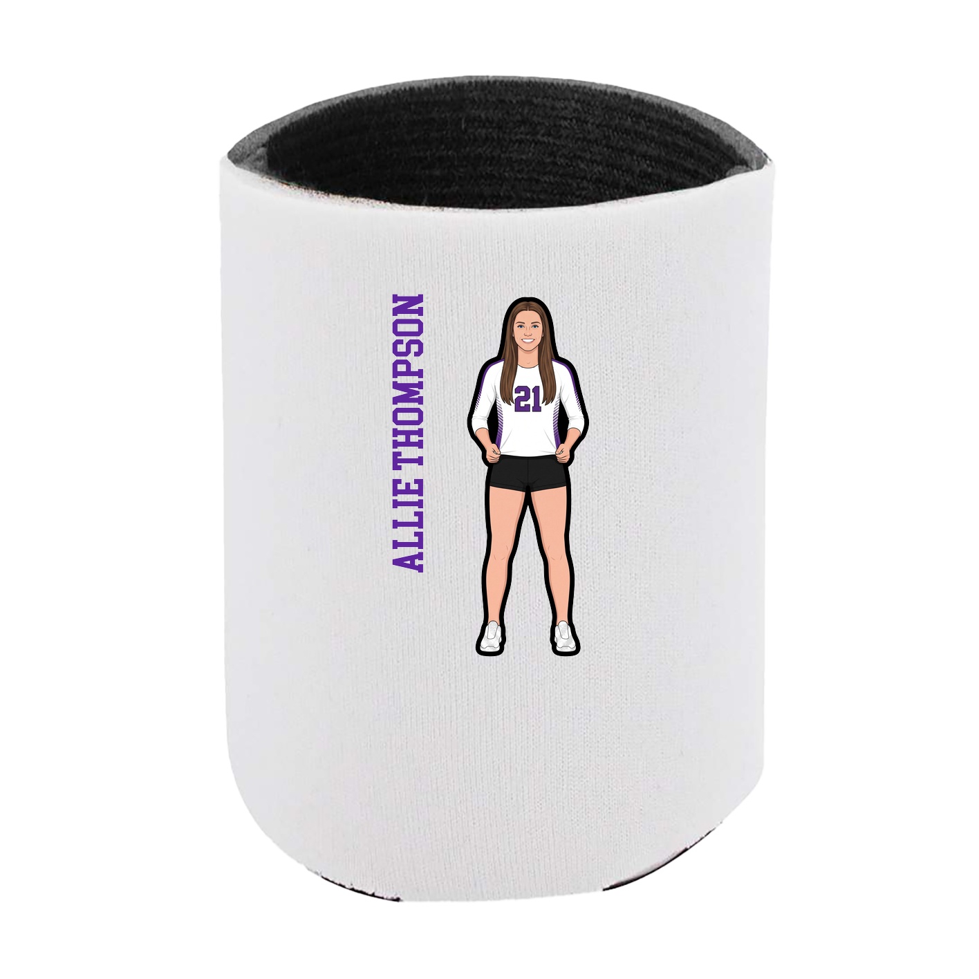 Can Holder — Name Vertical in White