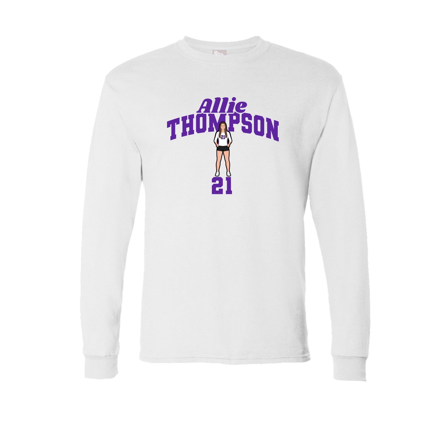 Long Sleeve Tee — Signature Arch in White