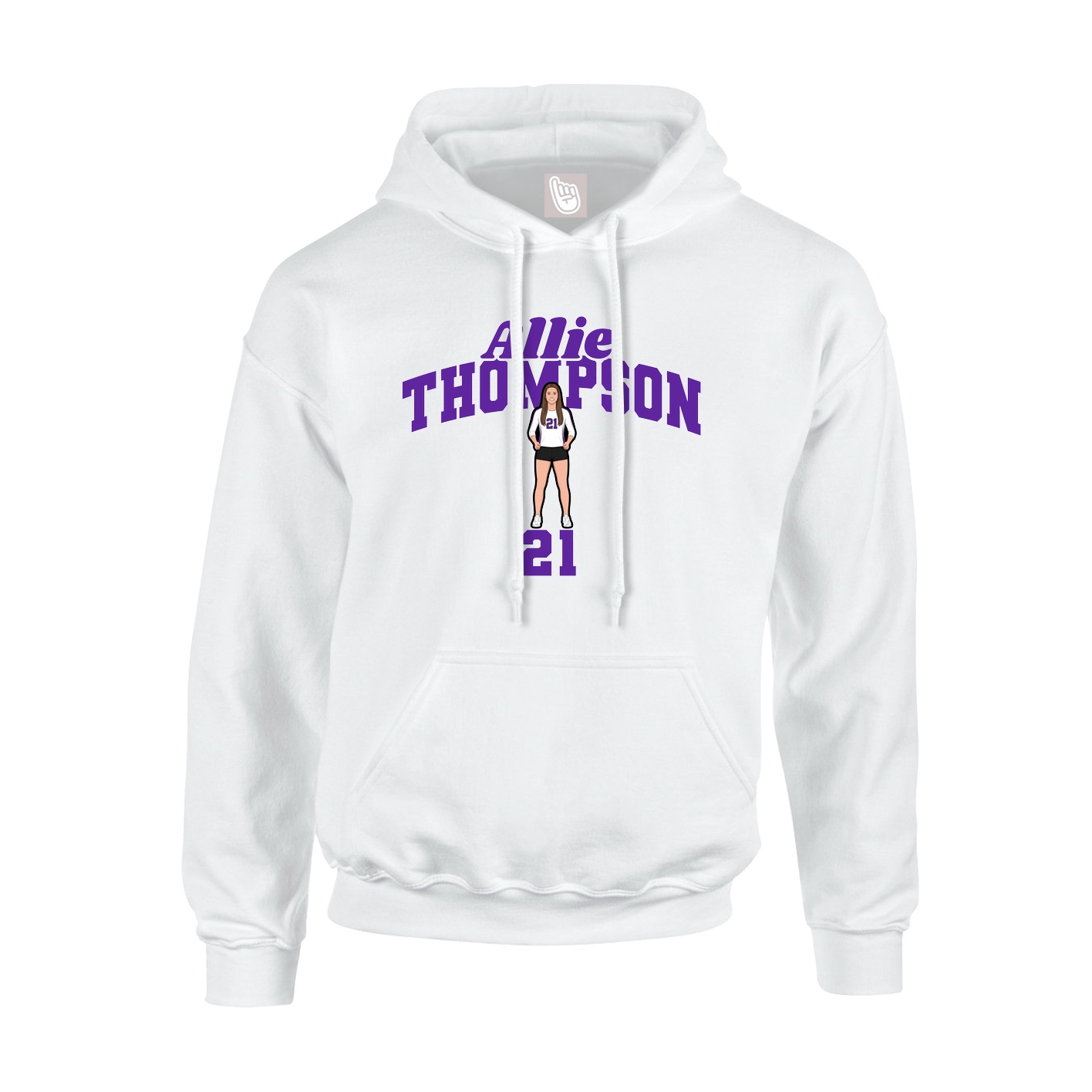 Hoodie — Signature Arch in White