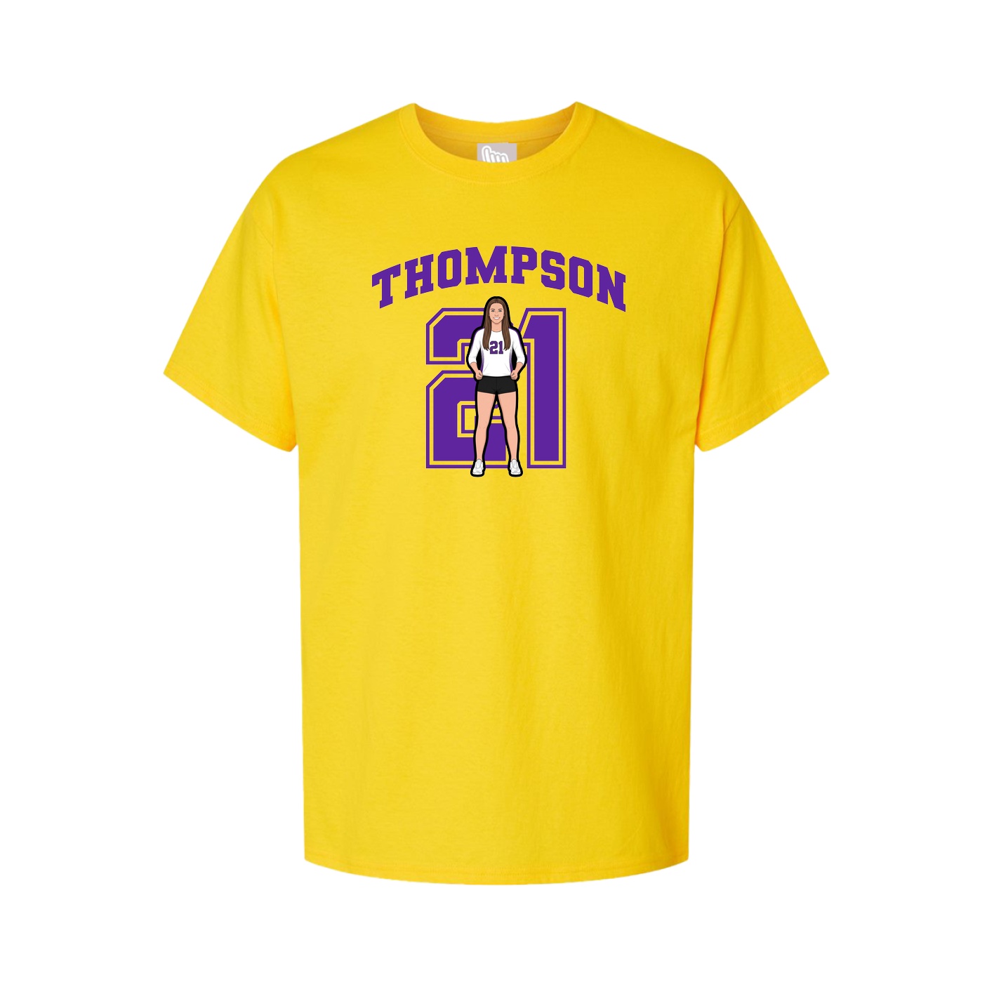 Youth Tee — Number in Gold