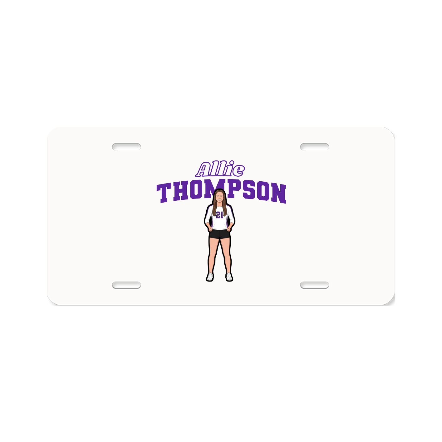 License Plate — Name Arch in Classic