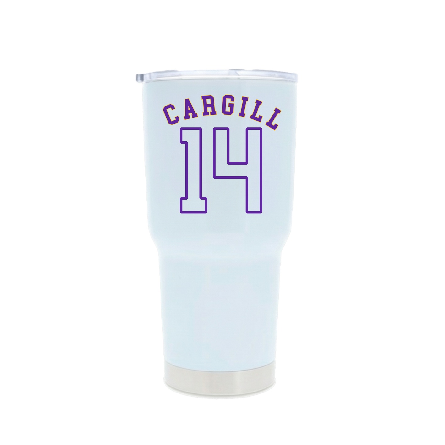 30oz Stainless Steel Tumbler — Shirsey Arch in White