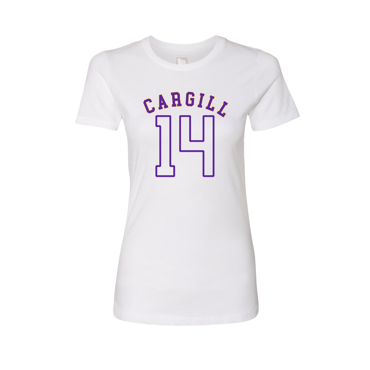 Fitted Women's Tee — Shirsey Arch in White